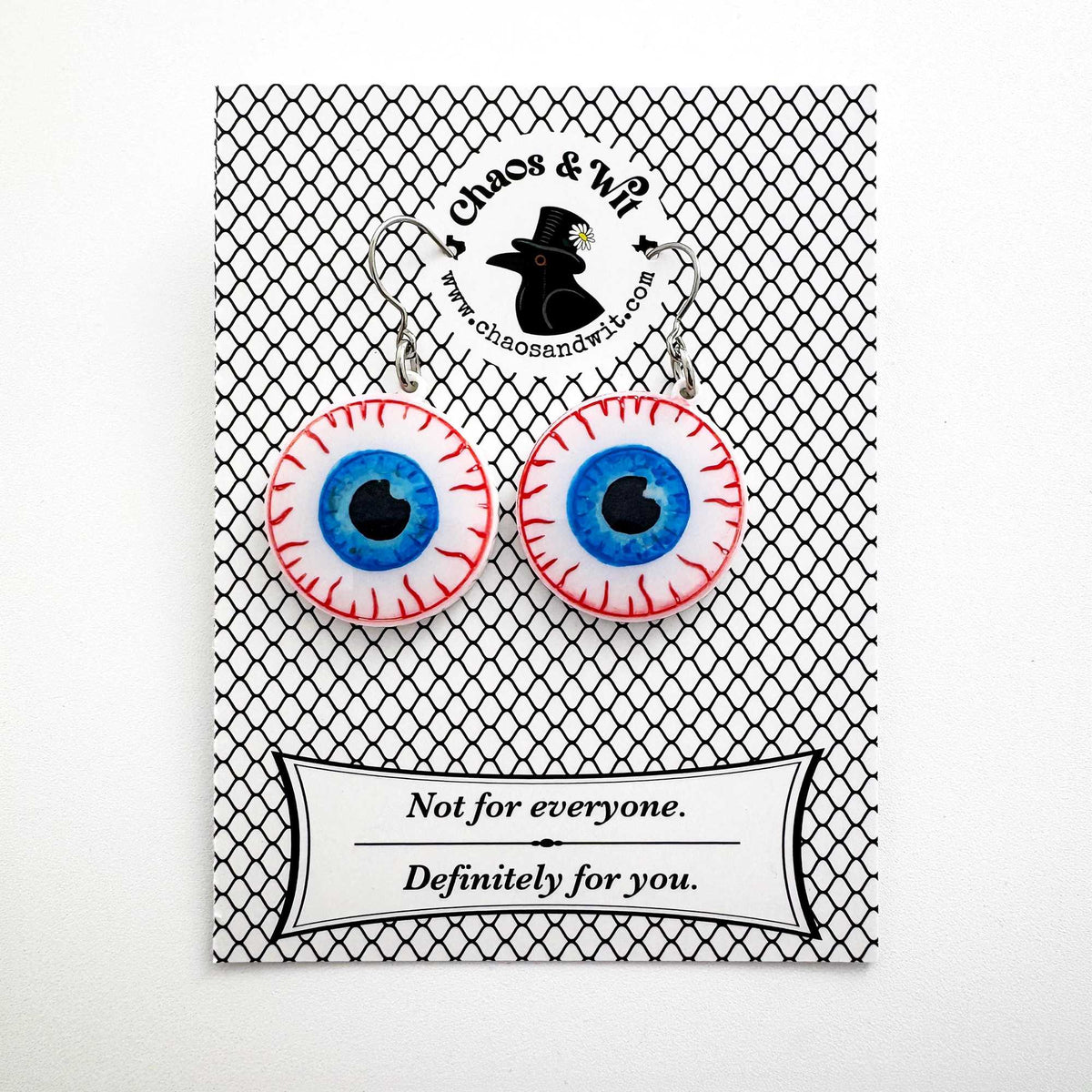 Hand-painted Eyeball Acrylic Earrings | Creepy Accessories