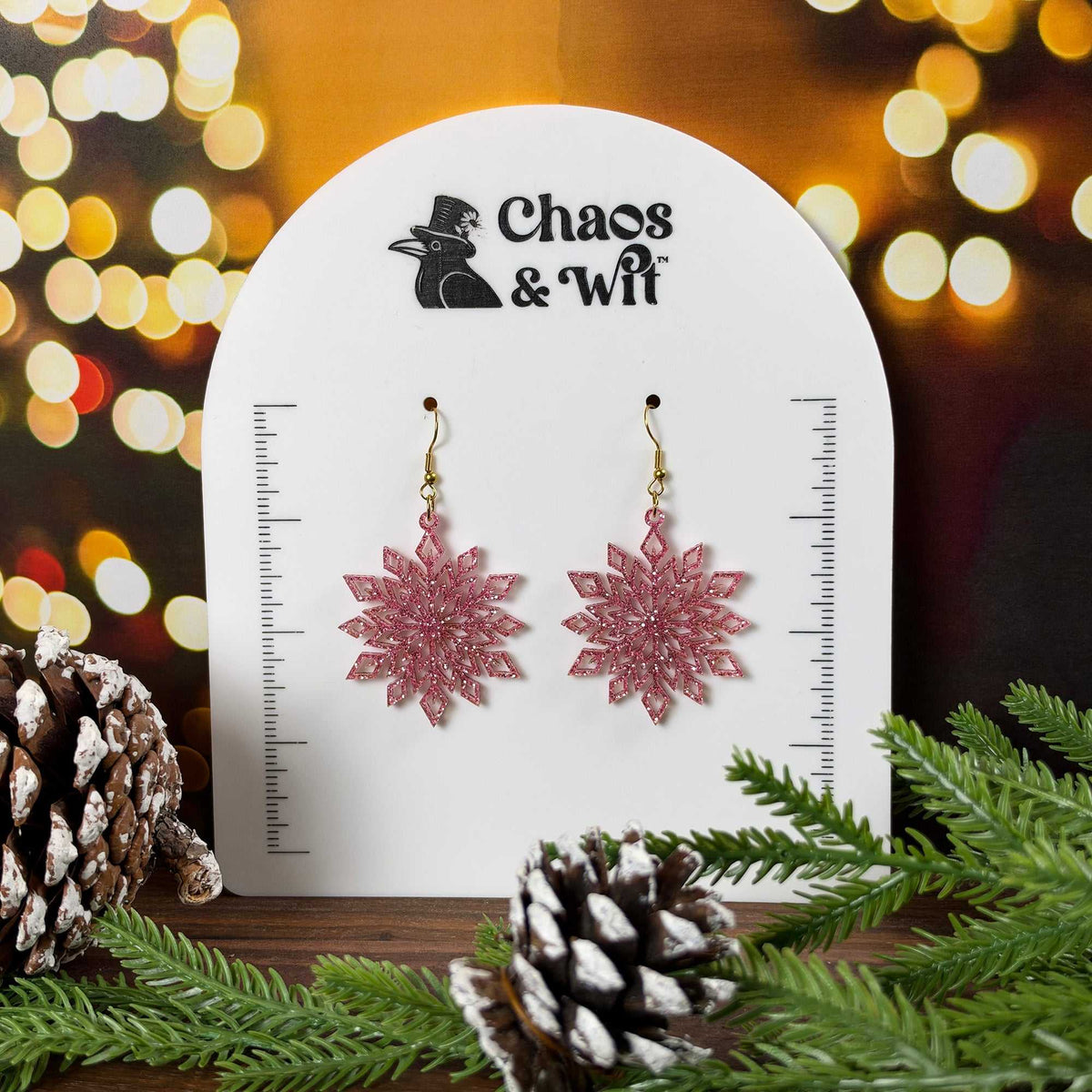 Diamond Snowflake Earrings - Earrings - Chaos & Wit