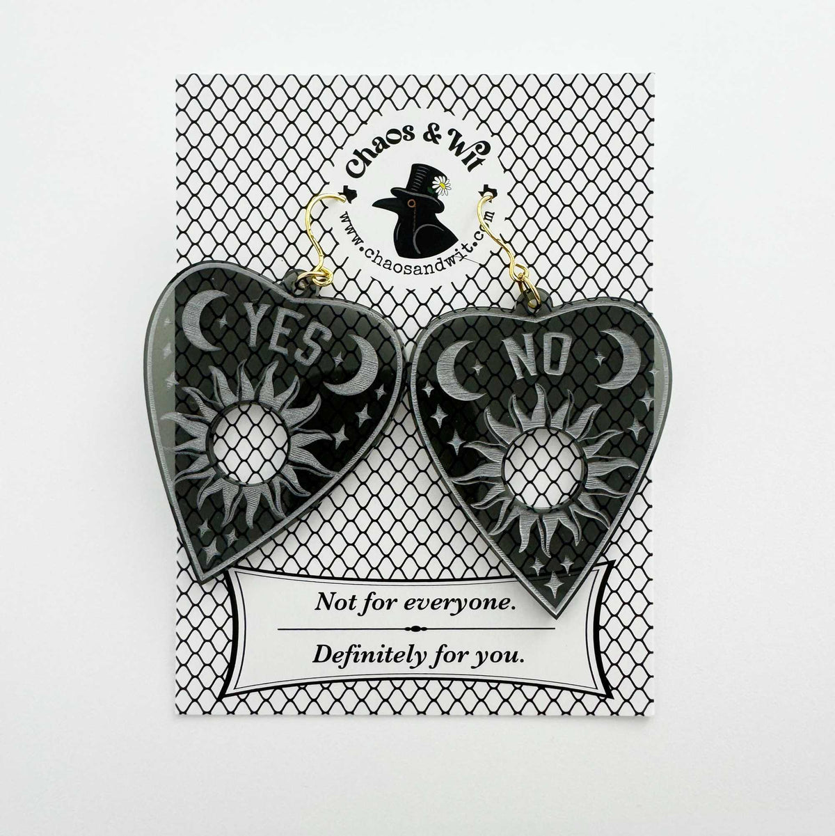 Ouija Planchette Acrylic Earrings | Seer Accessories