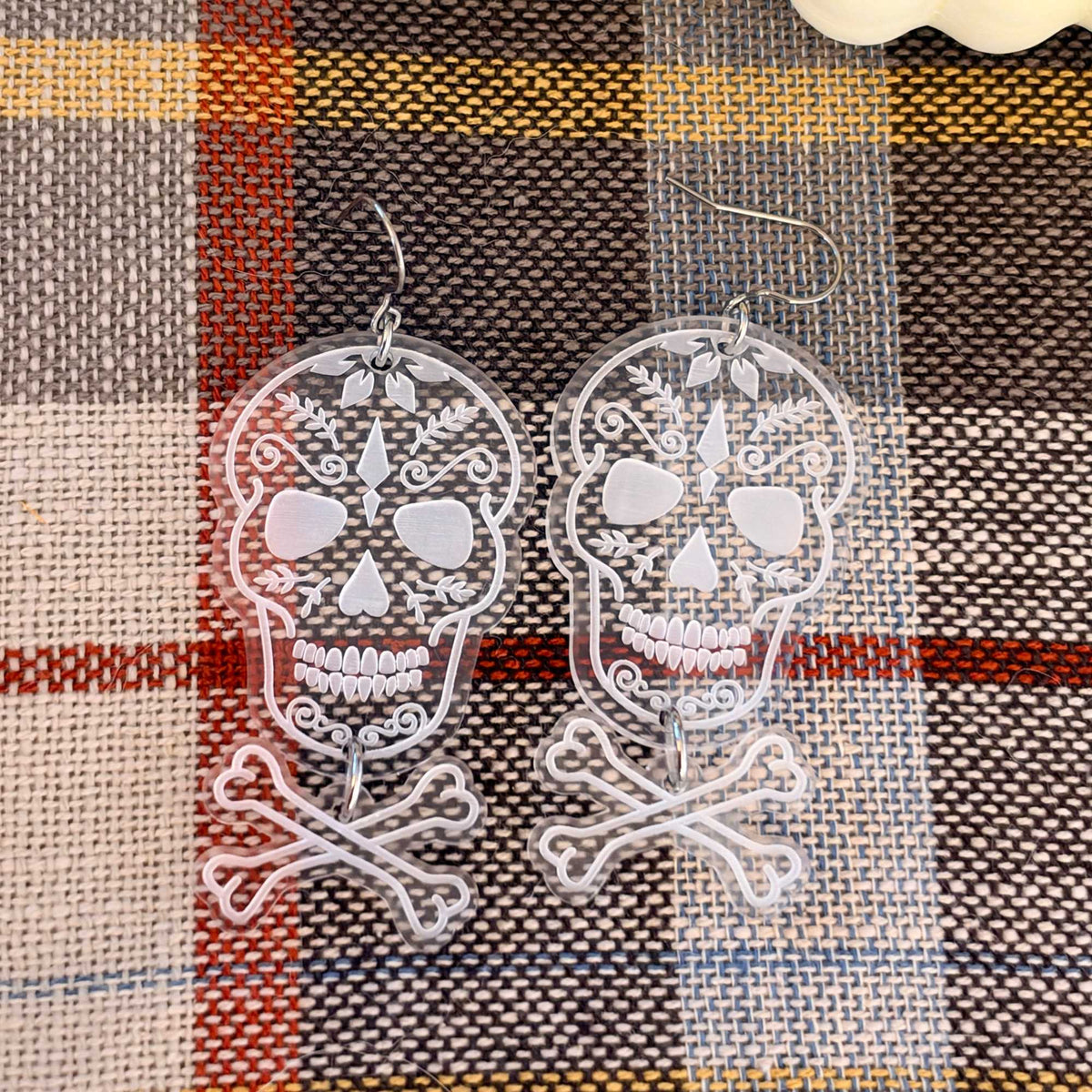 Sugar Skulls and Crossbones - Earrings - Chaos & Wit