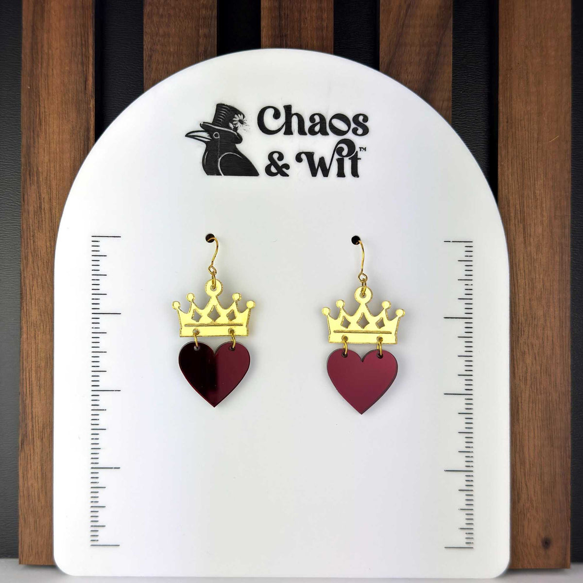 Queen of Hearts Acrylic Earrings | Love Accessories