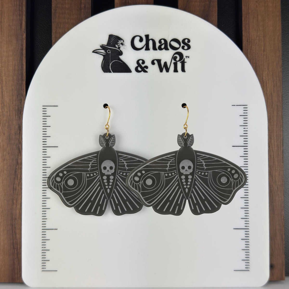 Mystical Moth Acrylic Earrings | Whimsigoth Accessories