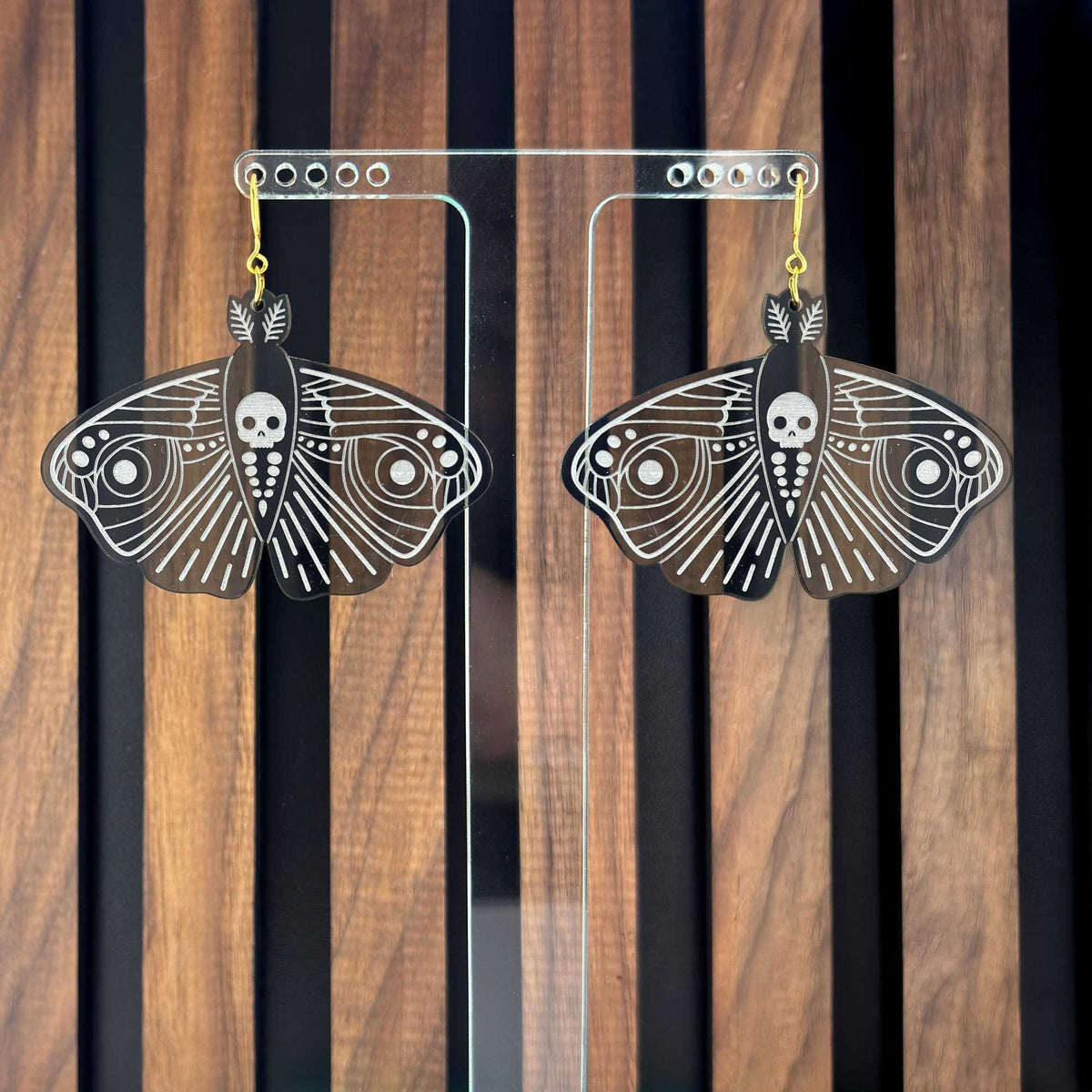 Mystical Moth Acrylic Earrings | Whimsigoth Accessories