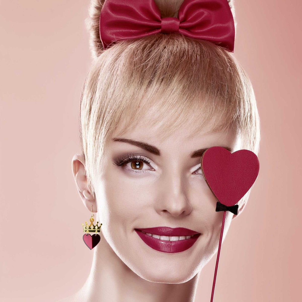 Queen of Hearts Acrylic Earrings | Love Accessories