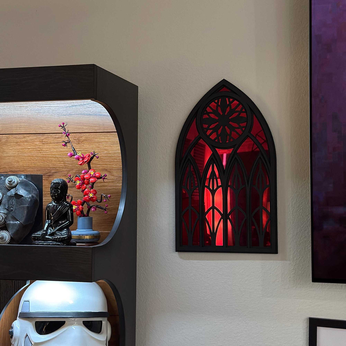 Goth Rosette Cathedral Window Mirror | Dark Home Decor