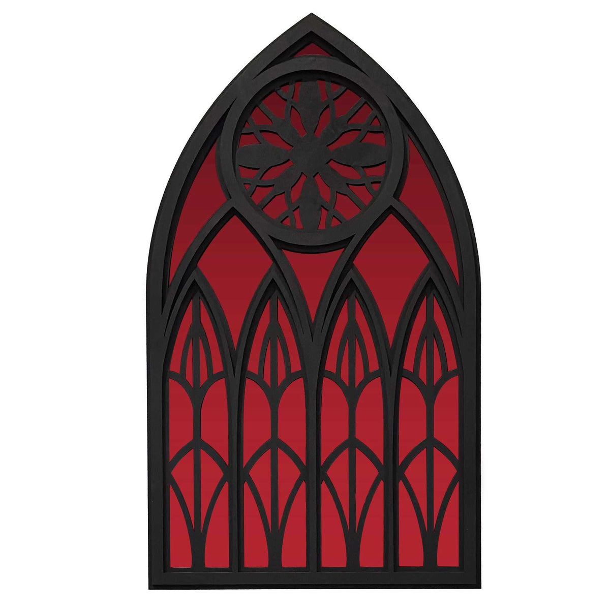 Goth Rosette Cathedral Window Mirror | Dark Home Decor