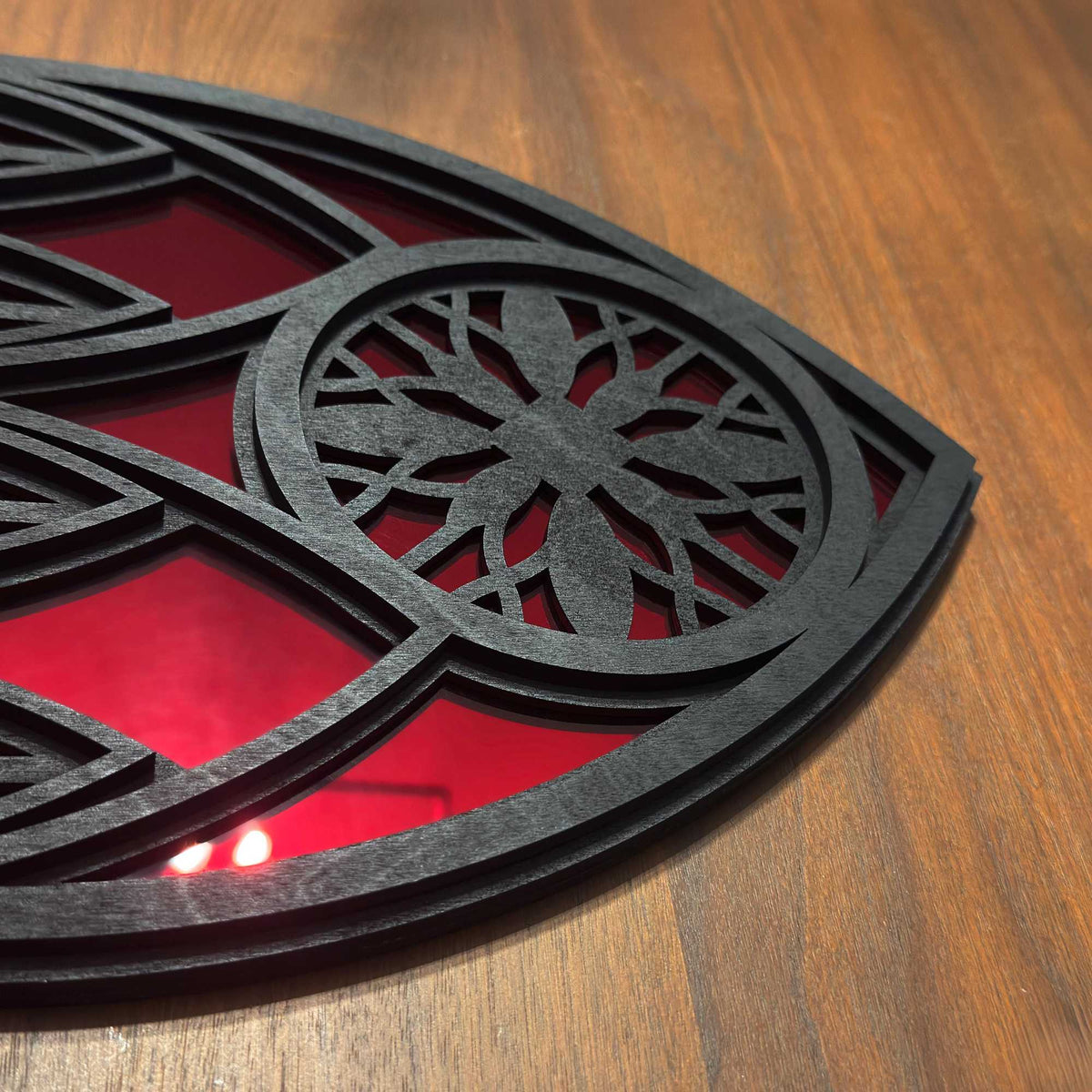 Goth Rosette Cathedral Window Mirror | Dark Home Decor