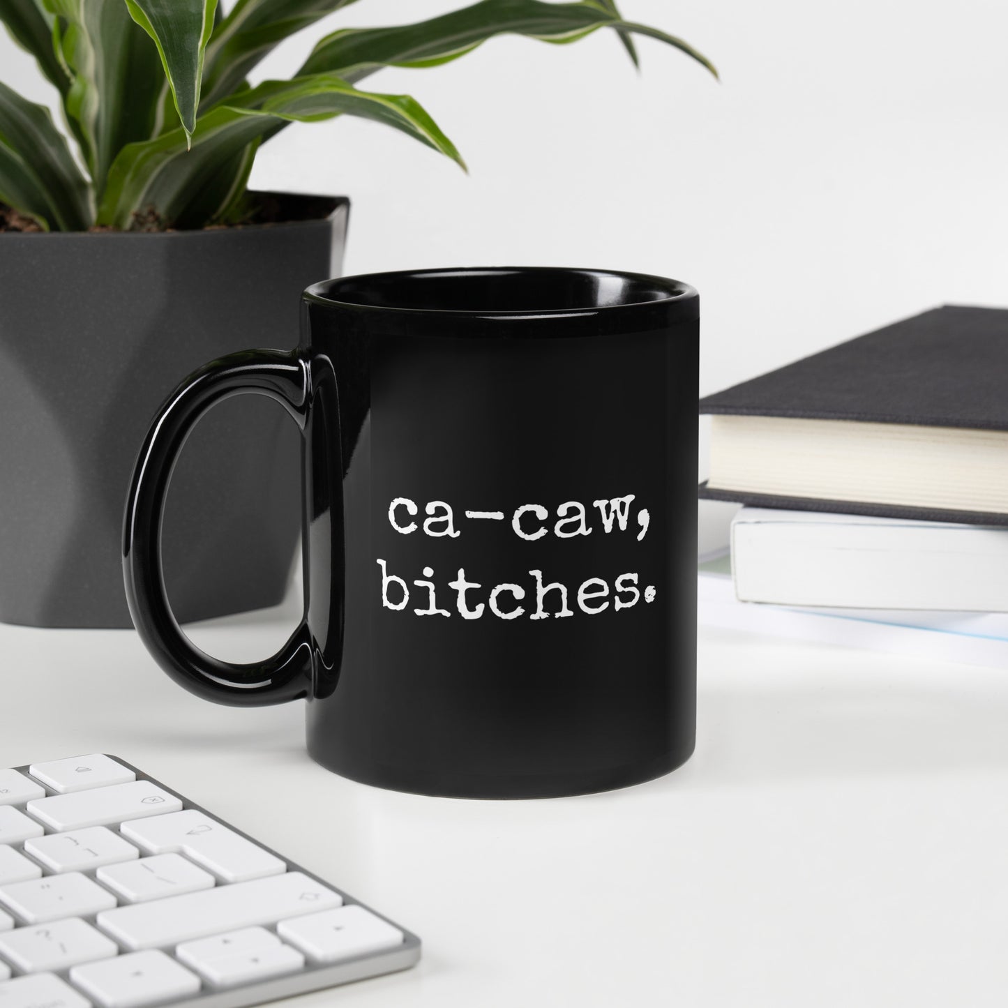 Chaos & Wit Logo Mug | Black Ceramic Coffee Cup - MUG - Chaos & Wit
