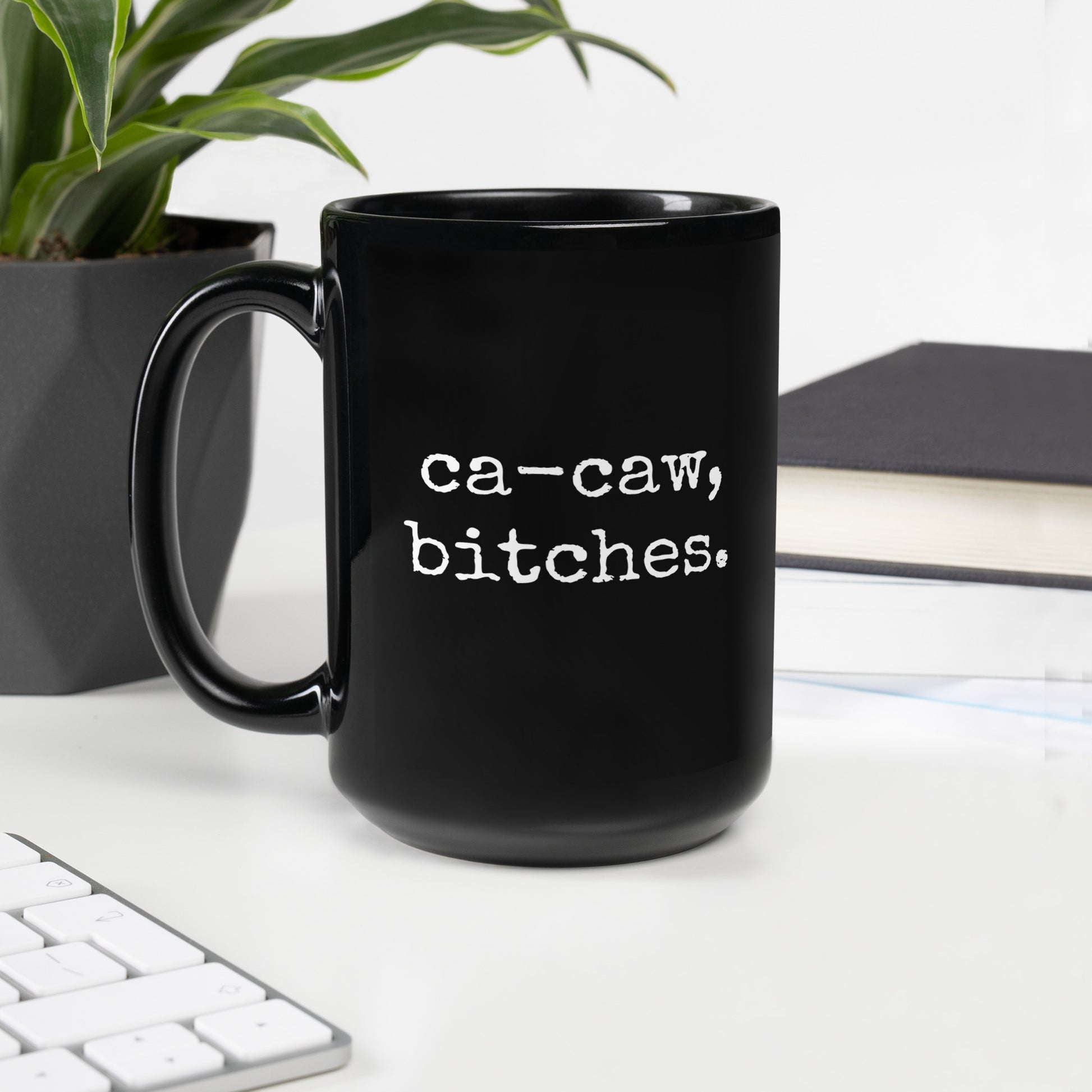 Chaos & Wit Logo Mug | Black Ceramic Coffee Cup - MUG - Chaos & Wit