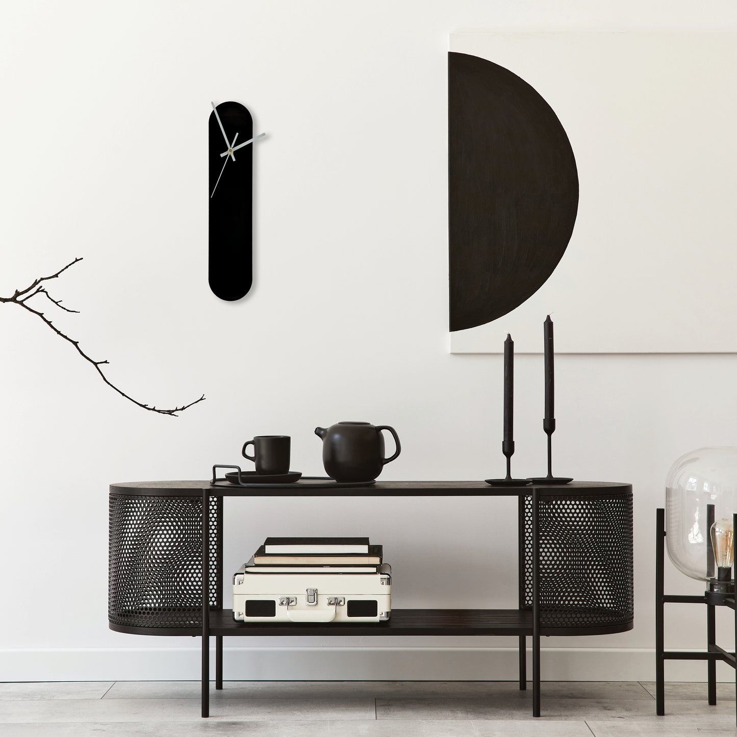 The Ooid — Gloss Black Oval Wall Clock - Clock - Chaos & Wit