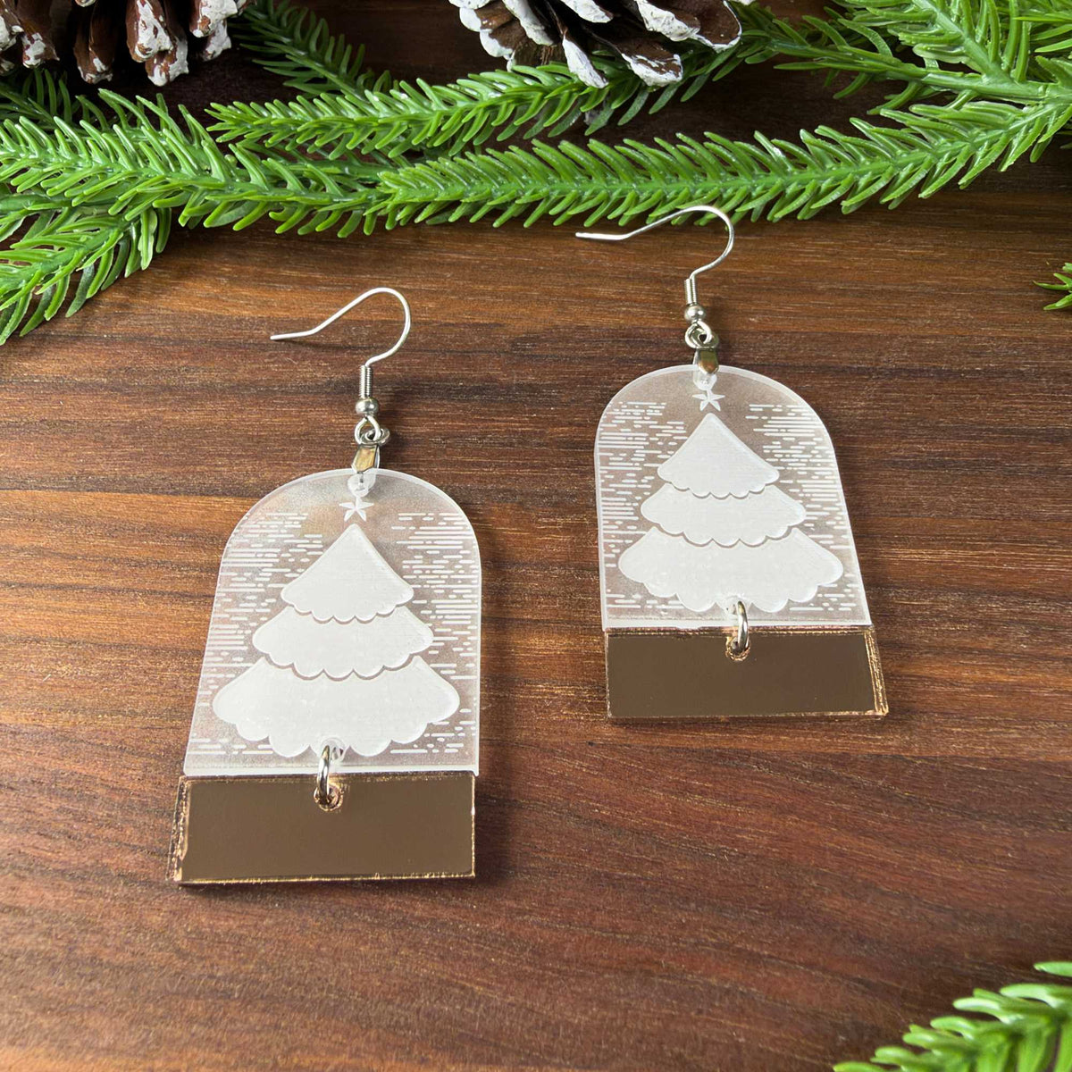 Christmas Tree Dome Earrings - Earrings - Chaos & Wit