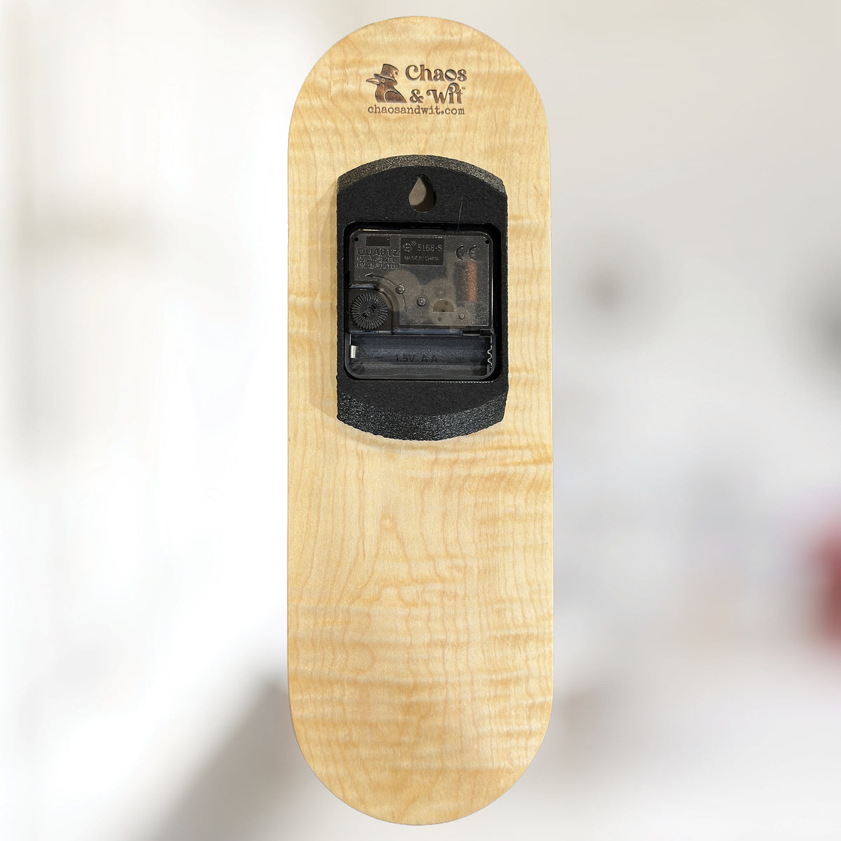 Oval Clock, Curly Maple - Clock - Chaos & Wit