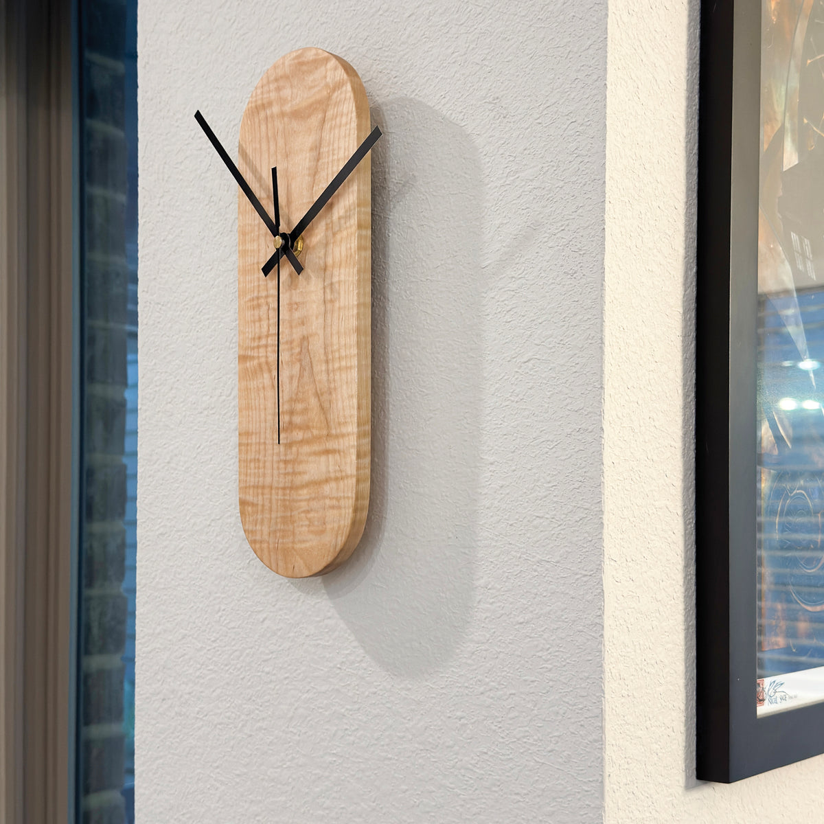 Oval Clock, Curly Maple - Clock - Chaos & Wit