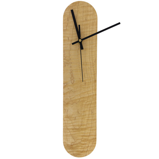 Curly Maple Oval Wall Clock - The Modern Collection - Clock - Chaos & Wit