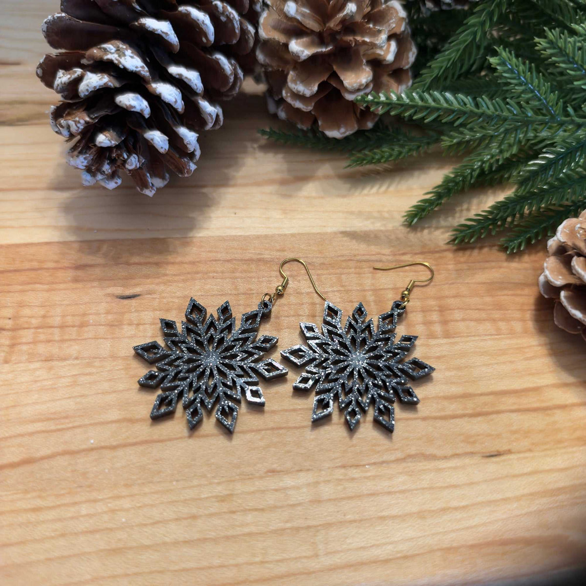 Diamond Snowflake Earrings - Earrings - Chaos & Wit