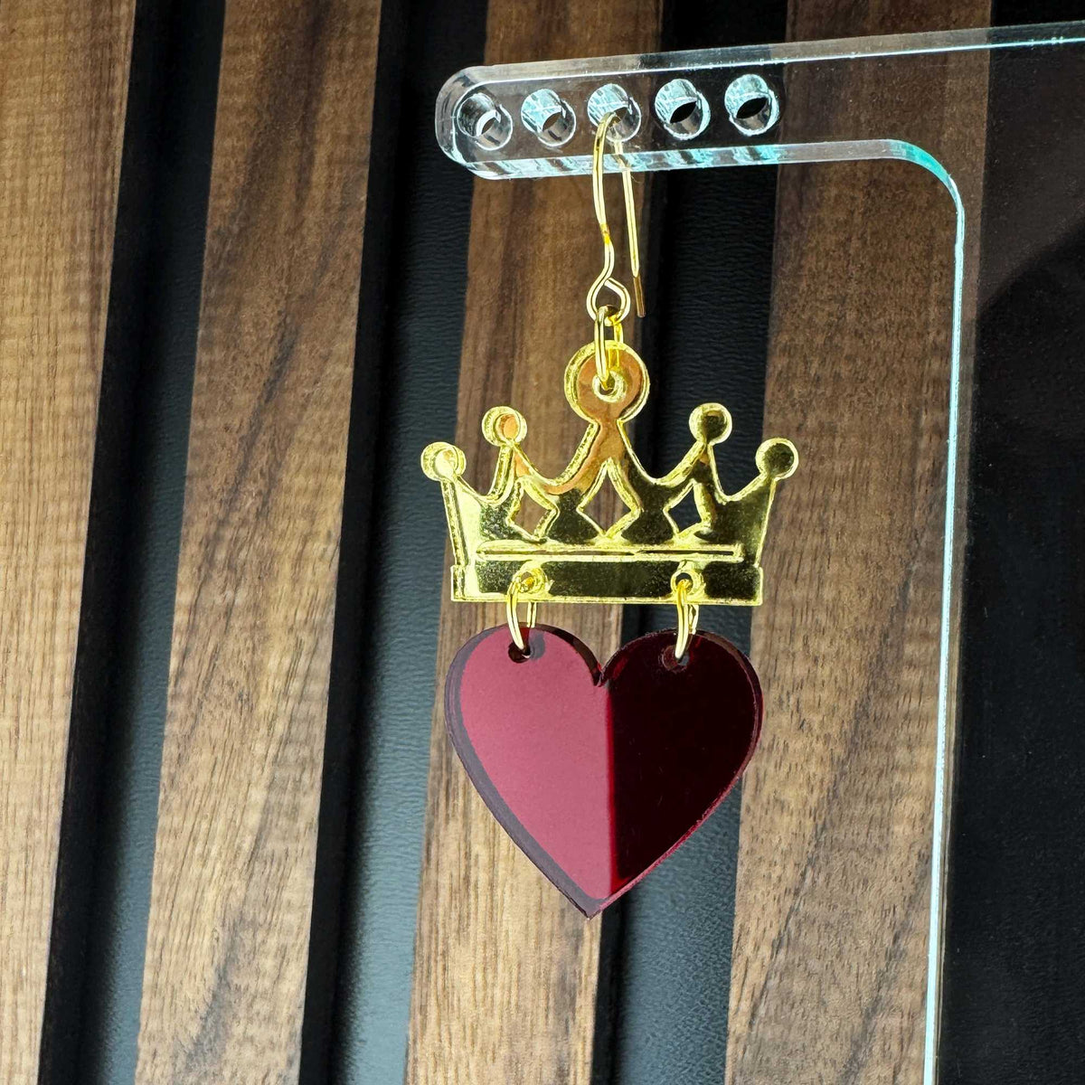 Queen of Hearts Acrylic Earrings | Love Accessories