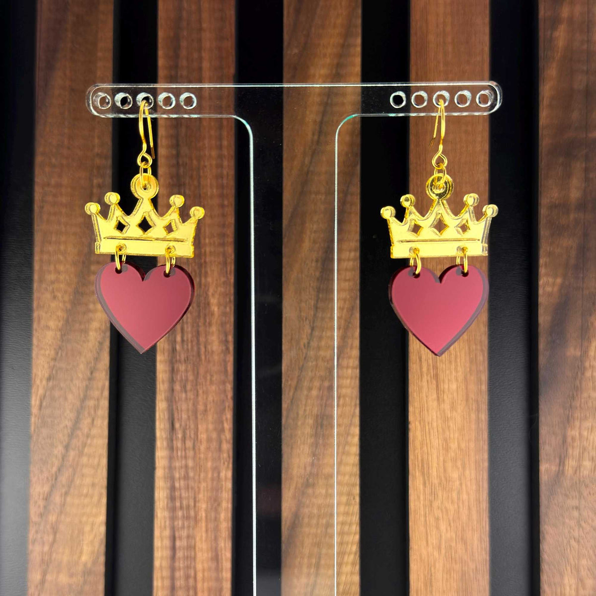 Queen of Hearts Acrylic Earrings | Love Accessories