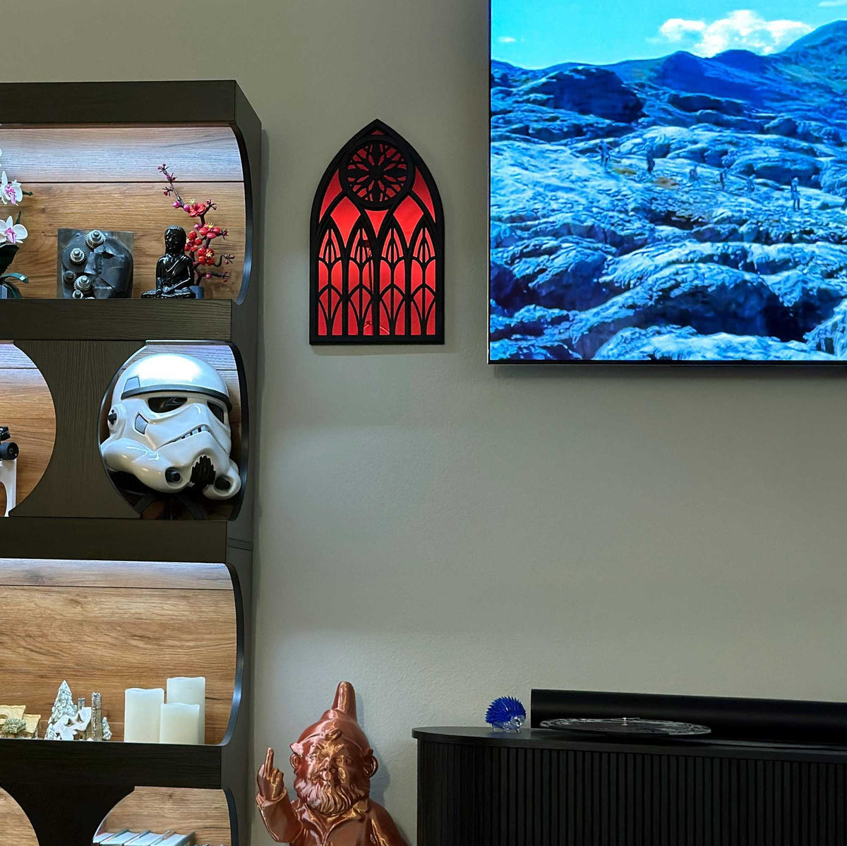Goth Rosette Cathedral Window Mirror | Dark Home Decor