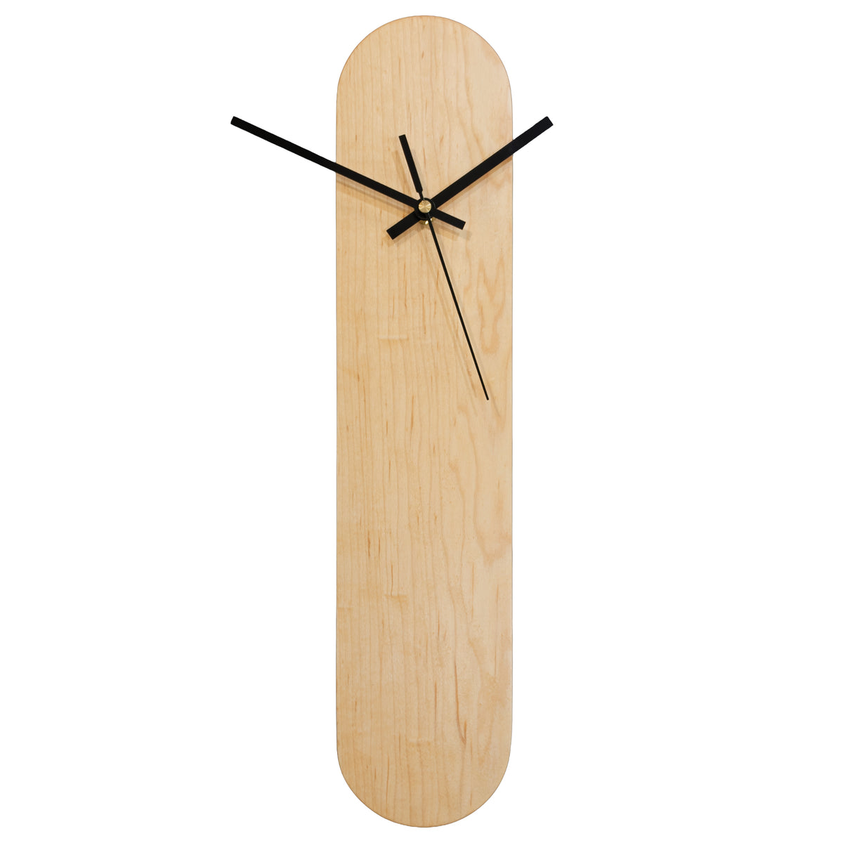Maple Oval Wall Clock, Modern Minimalist, Silent - Clock - Chaos & Wit