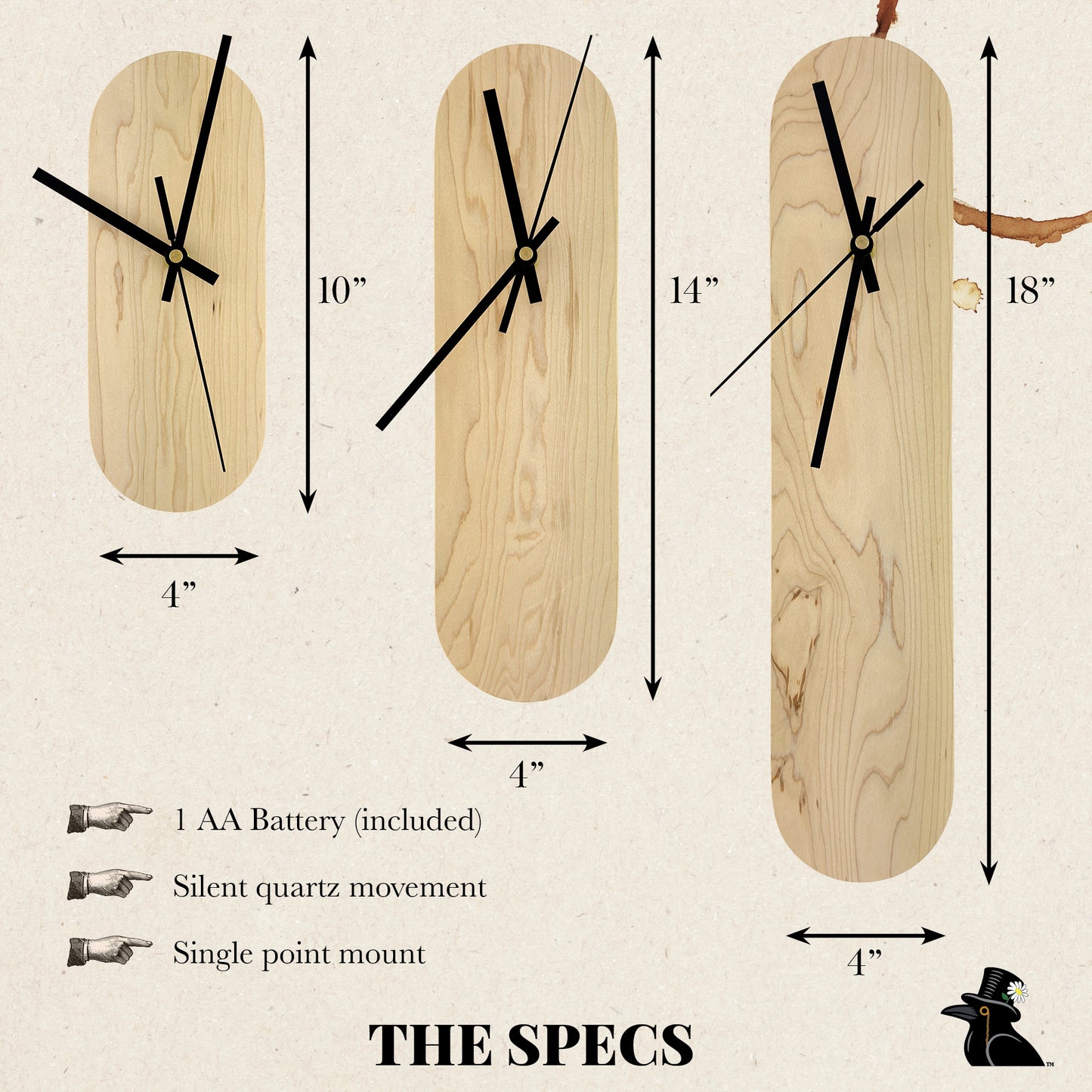 The Ooid — Maple Oval Wall Clock
