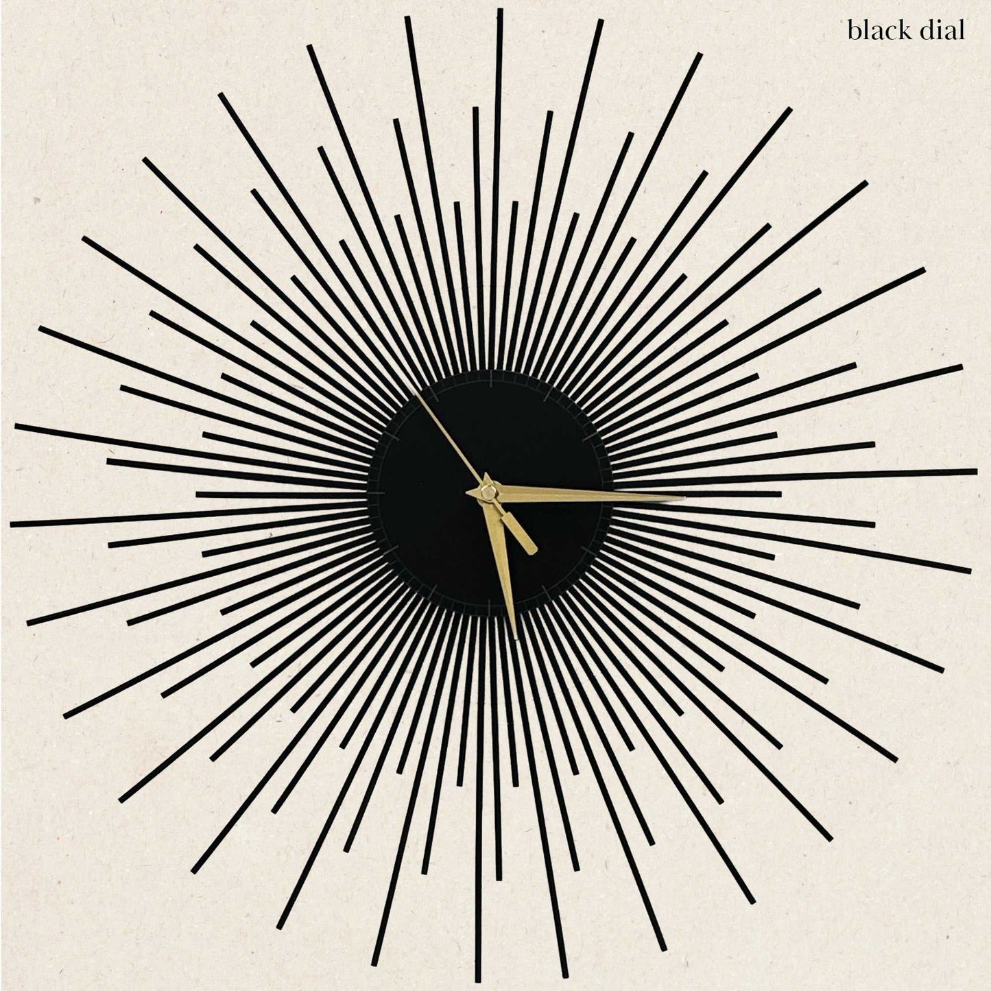 The Starburst Clock — Black Rays - Clock - Chaos & Wit