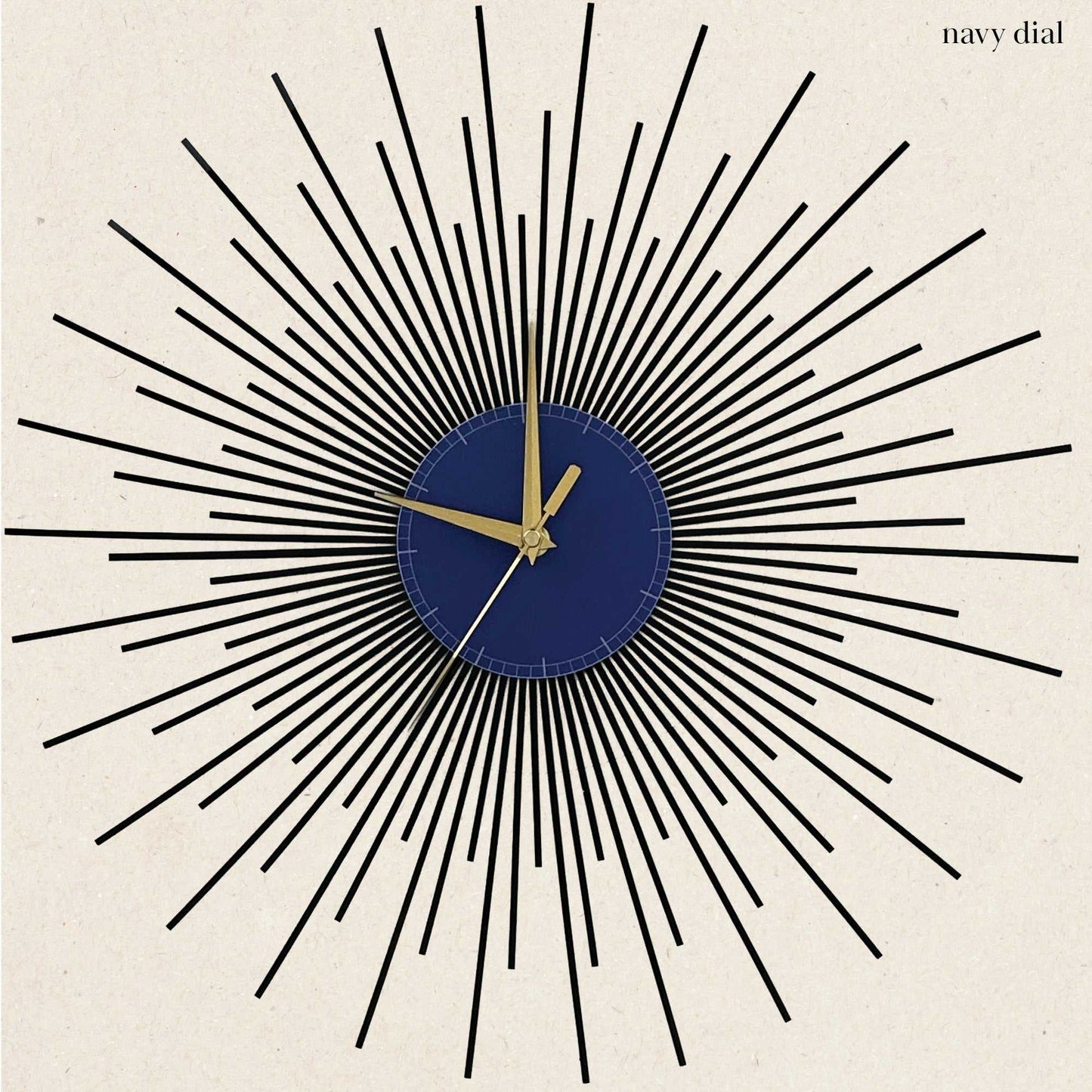 The Starburst Clock — Black Rays - Clock - Chaos & Wit