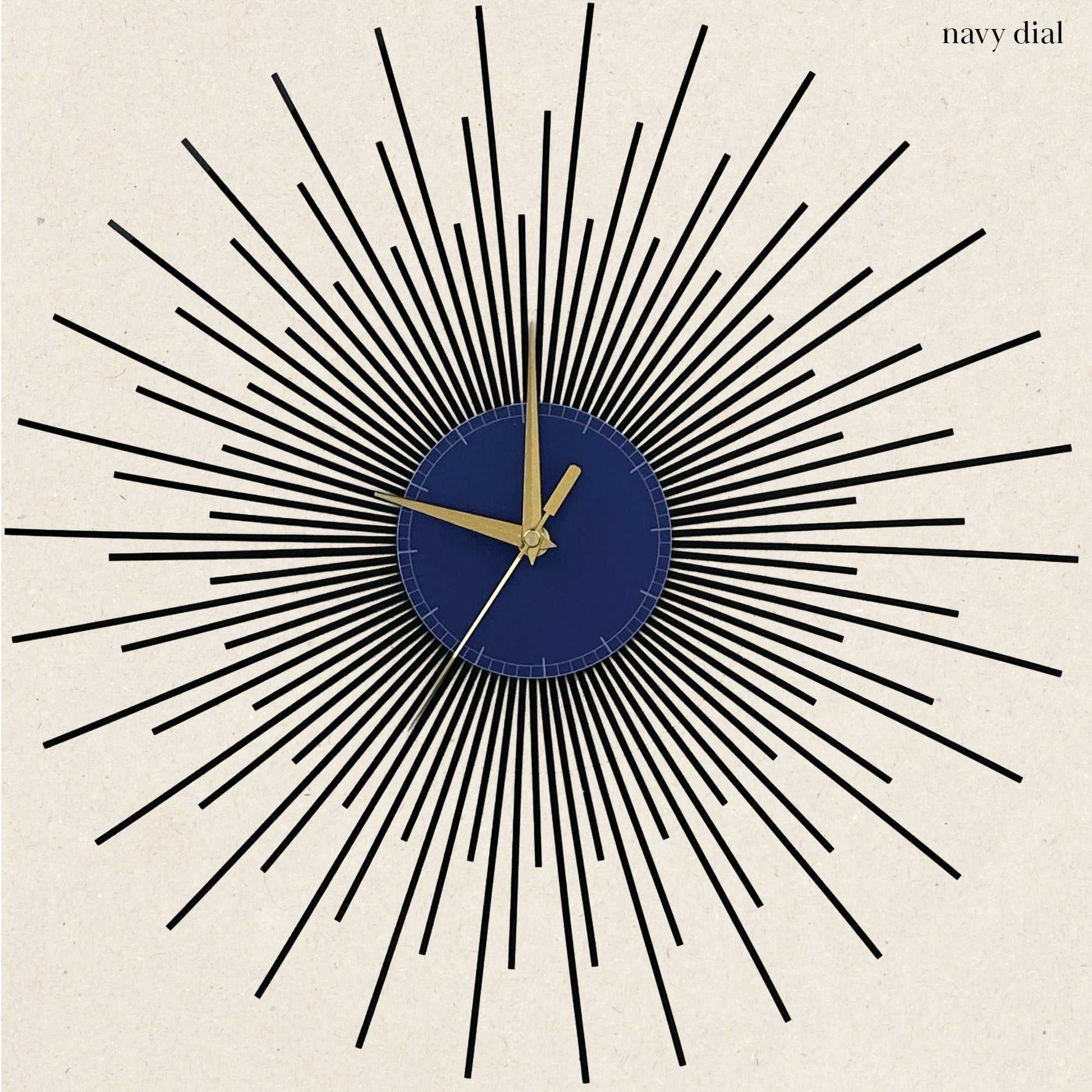 The Starburst Clock — Black Rays - Clock - Chaos & Wit