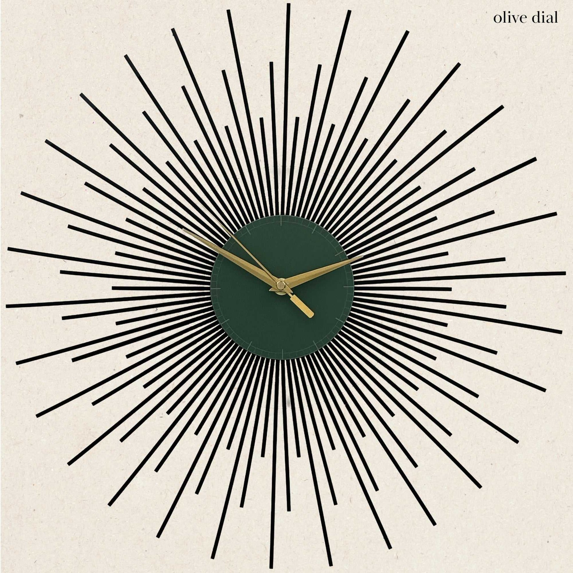The Starburst Clock — Black Rays - Clock - Chaos & Wit