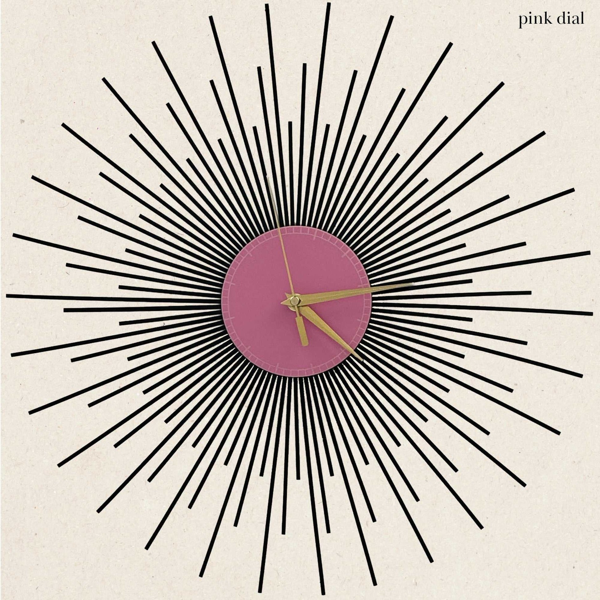 The Starburst Clock — Black Rays - Clock - Chaos & Wit