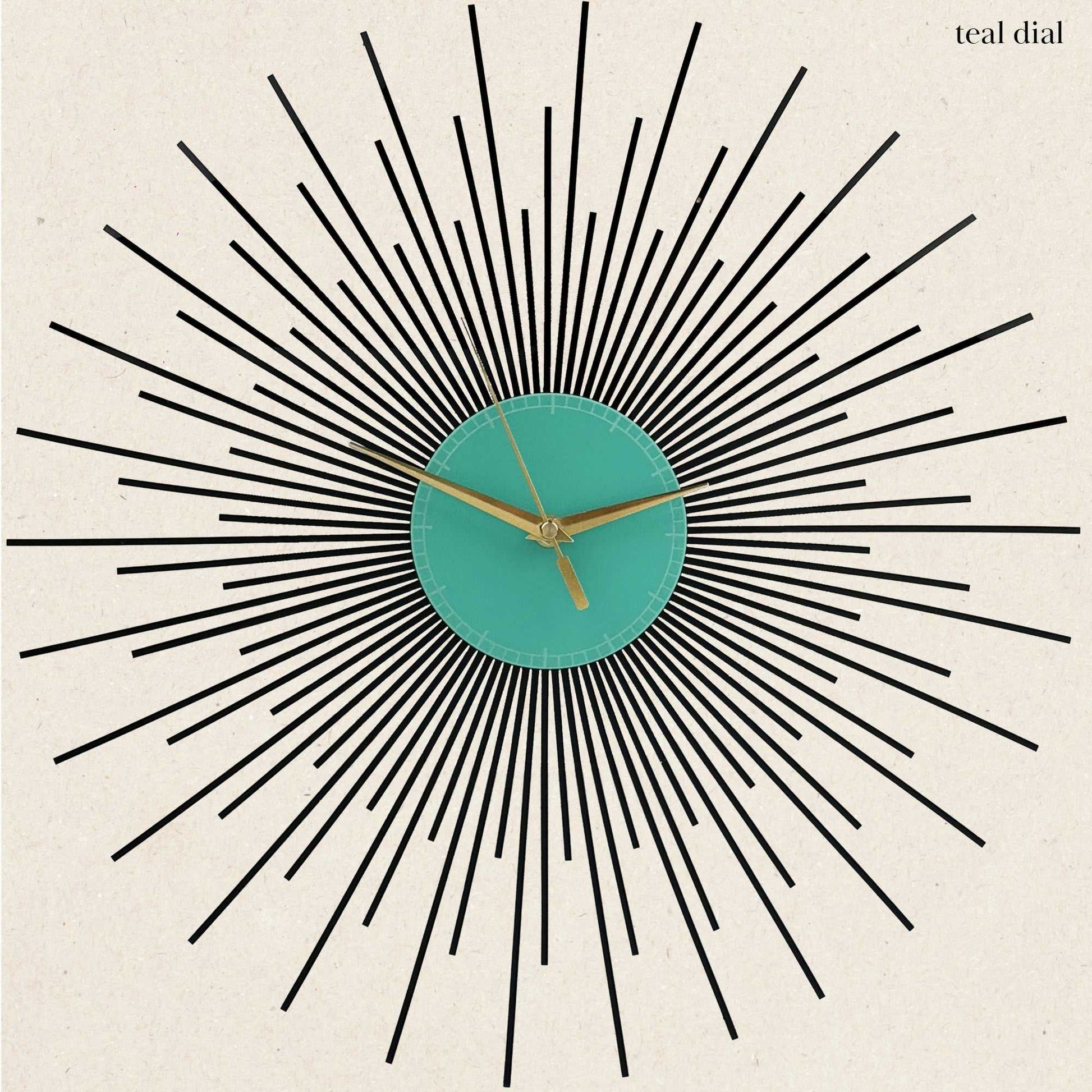 The Starburst Clock — Black Rays - Clock - Chaos & Wit