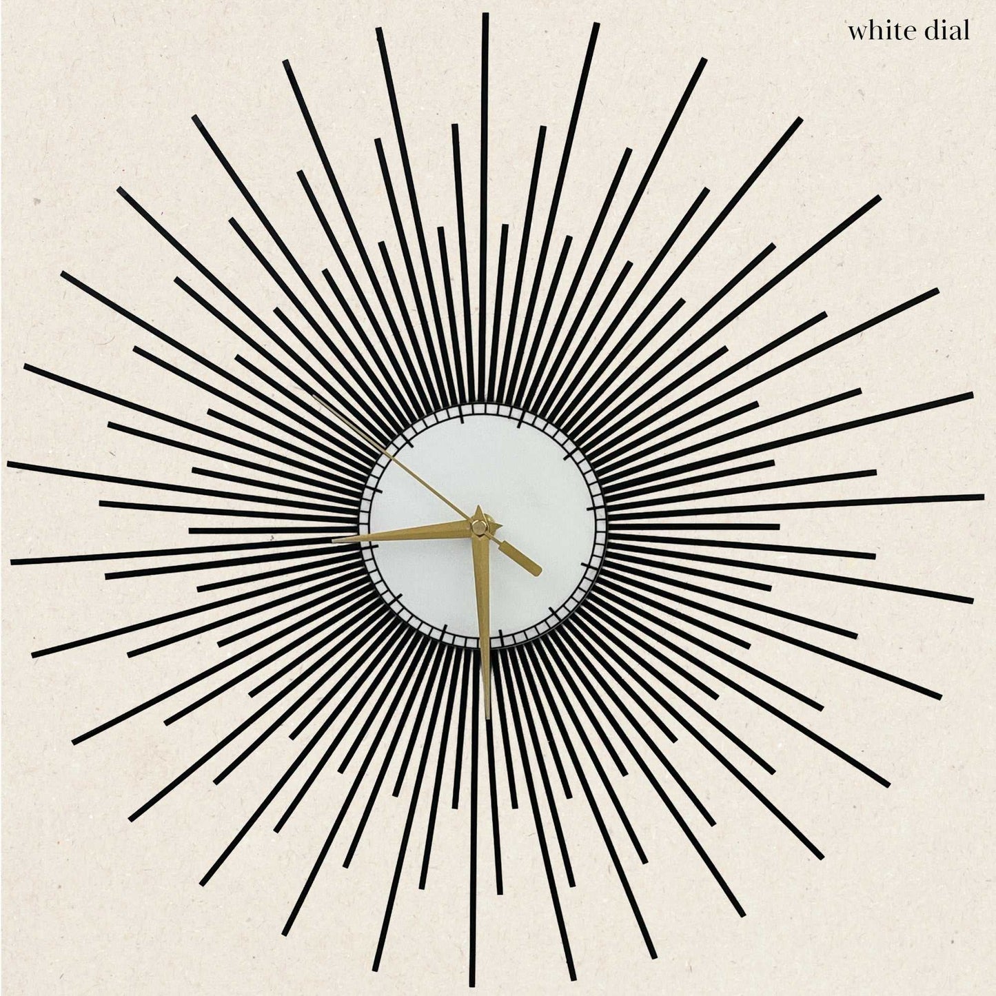 The Starburst Clock — Black Rays - Clock - Chaos & Wit