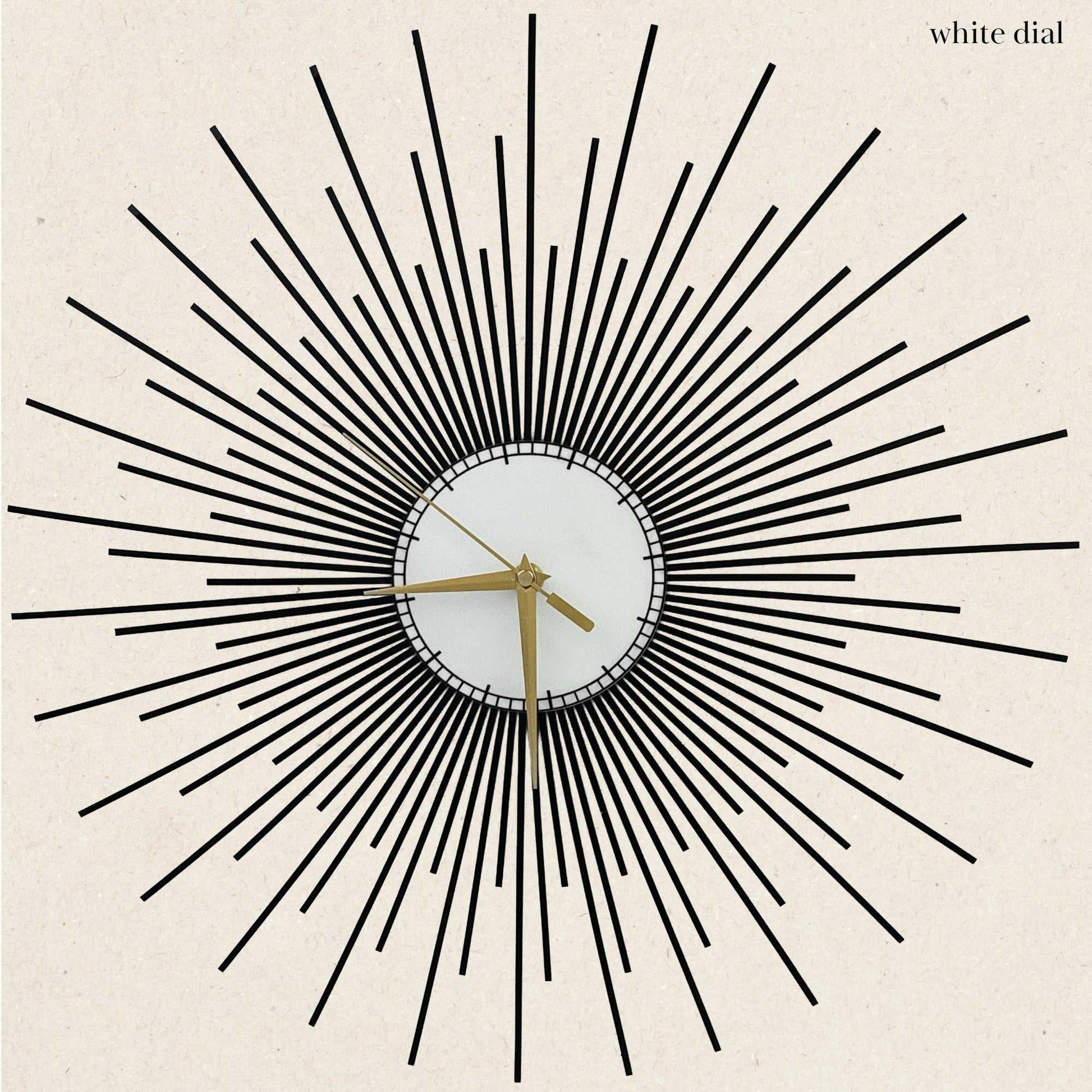 The Starburst Clock — Black Rays - Clock - Chaos & Wit