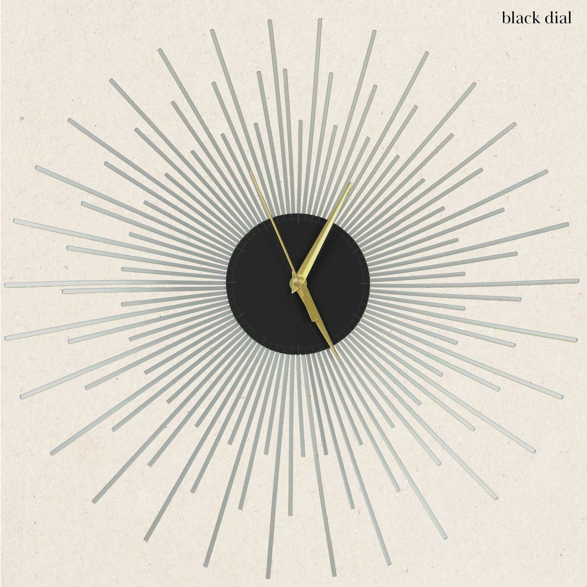 The Starburst Clock — Silver Rays - Clock - Chaos & Wit