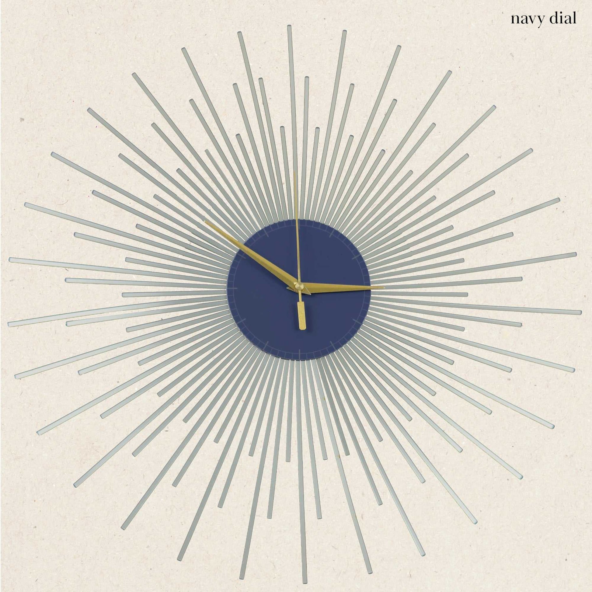 The Starburst Clock — Silver Rays - Clock - Chaos & Wit