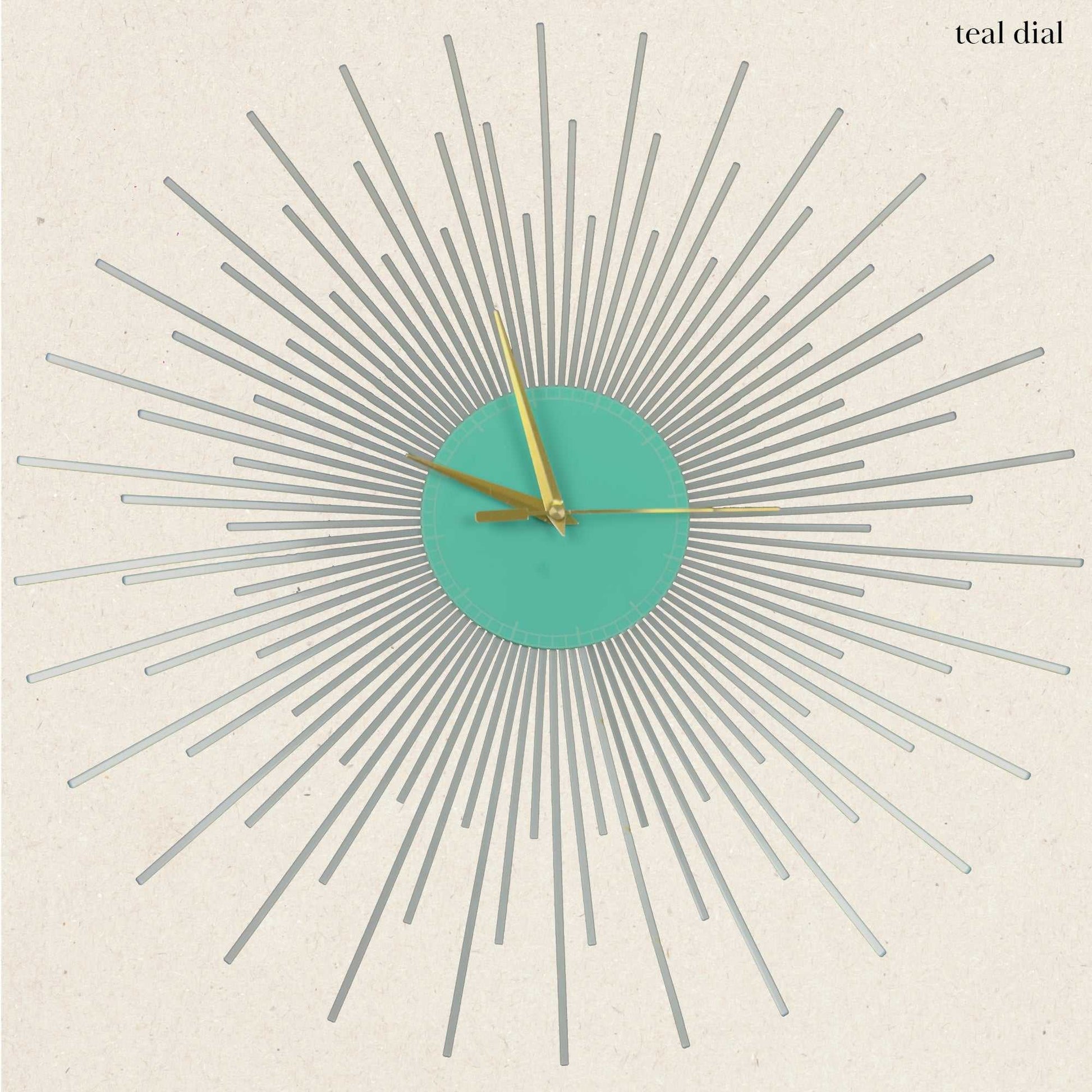 The Starburst Clock — Silver Rays - Clock - Chaos & Wit