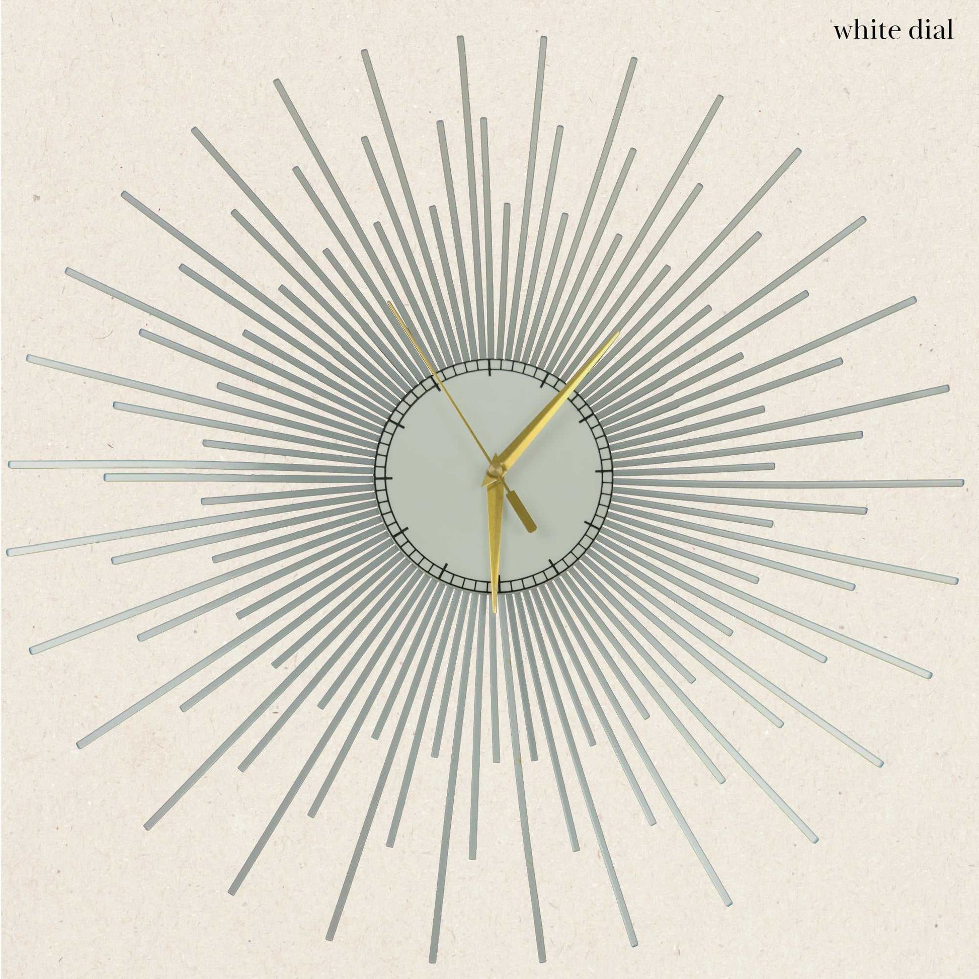 The Starburst Clock — Silver Rays - Clock - Chaos & Wit