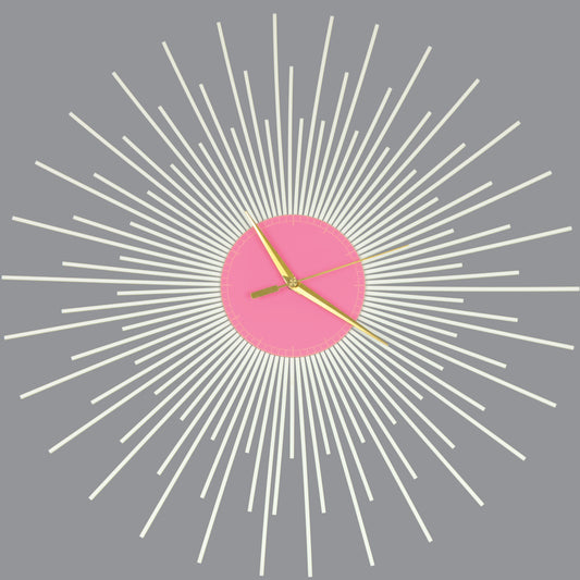 The Starburst Clock — White Rays - Clock - Chaos & Wit