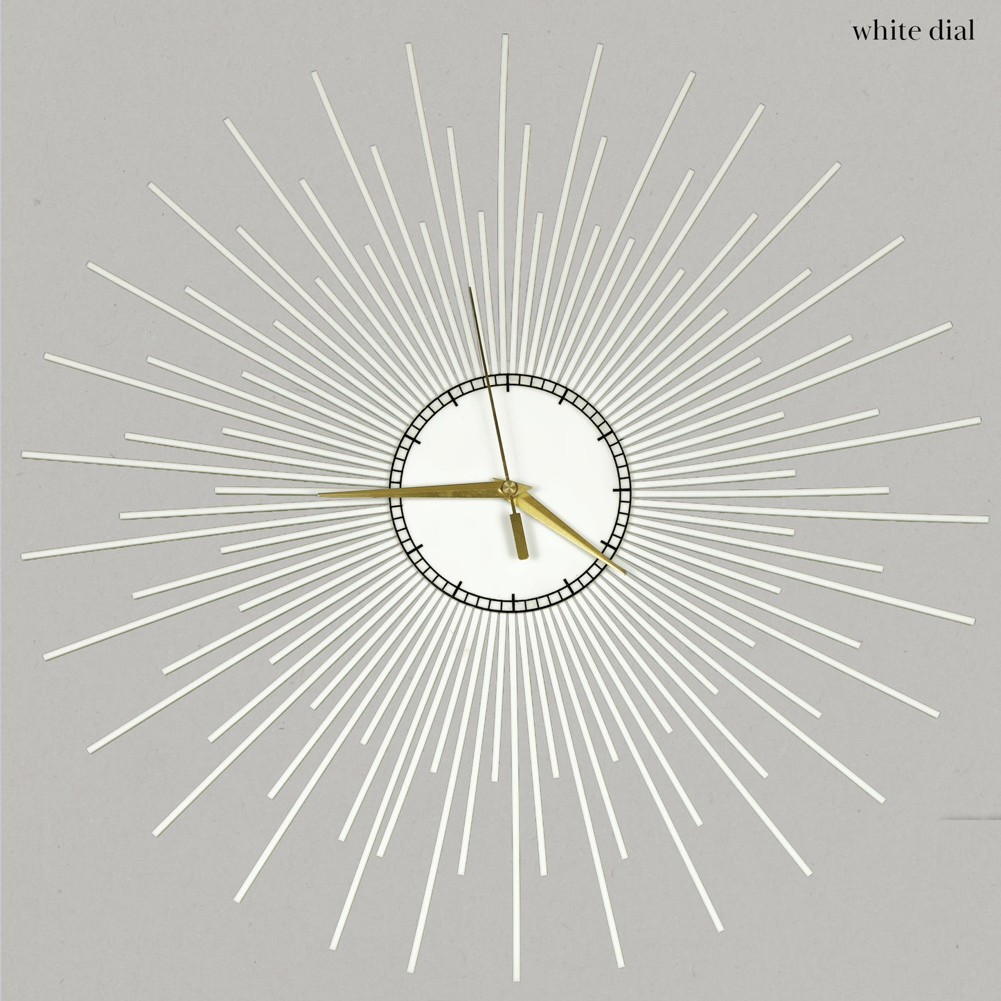 The Starburst Clock — White Rays - Clock - Chaos & Wit