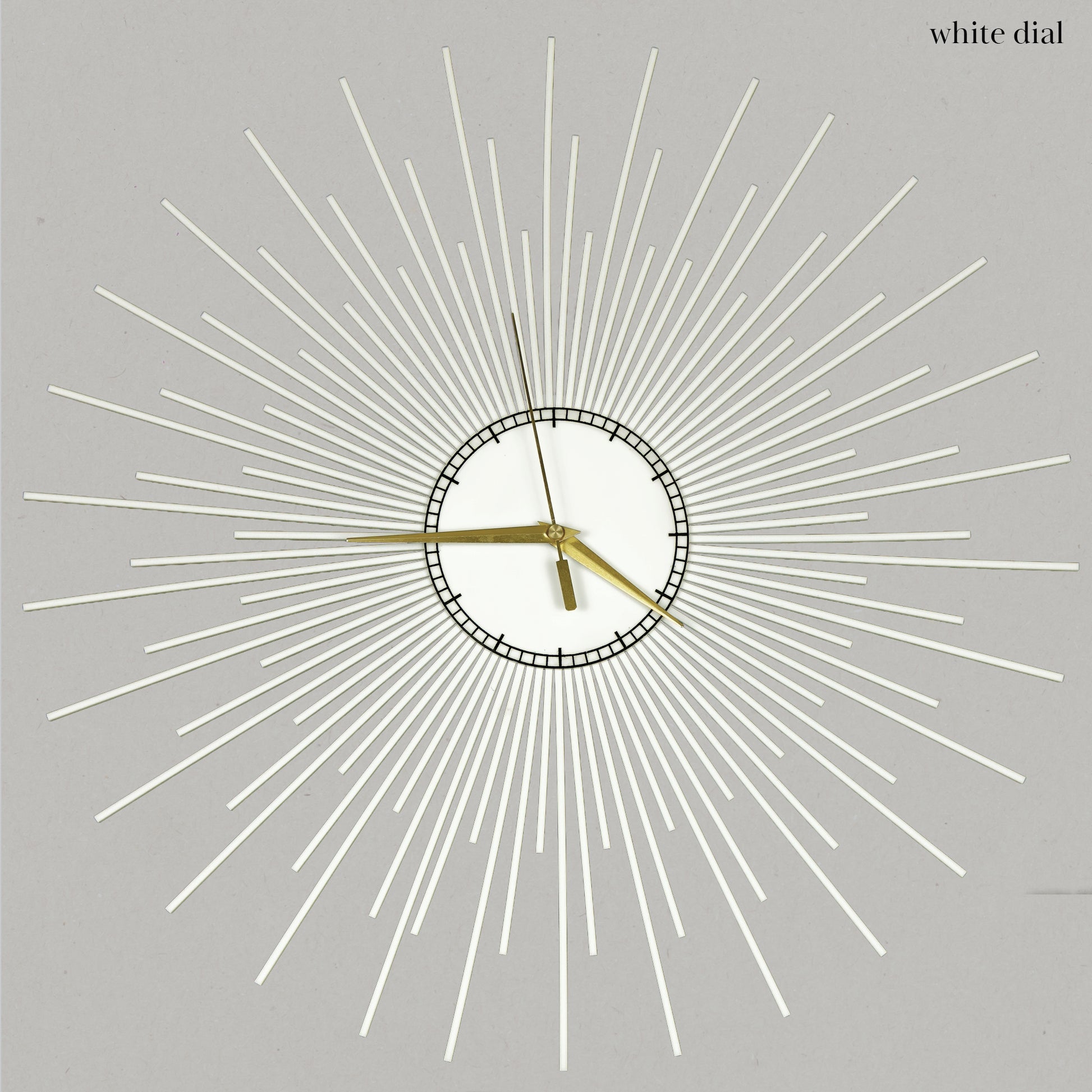 The Starburst Clock — White Rays - Clock - Chaos & Wit