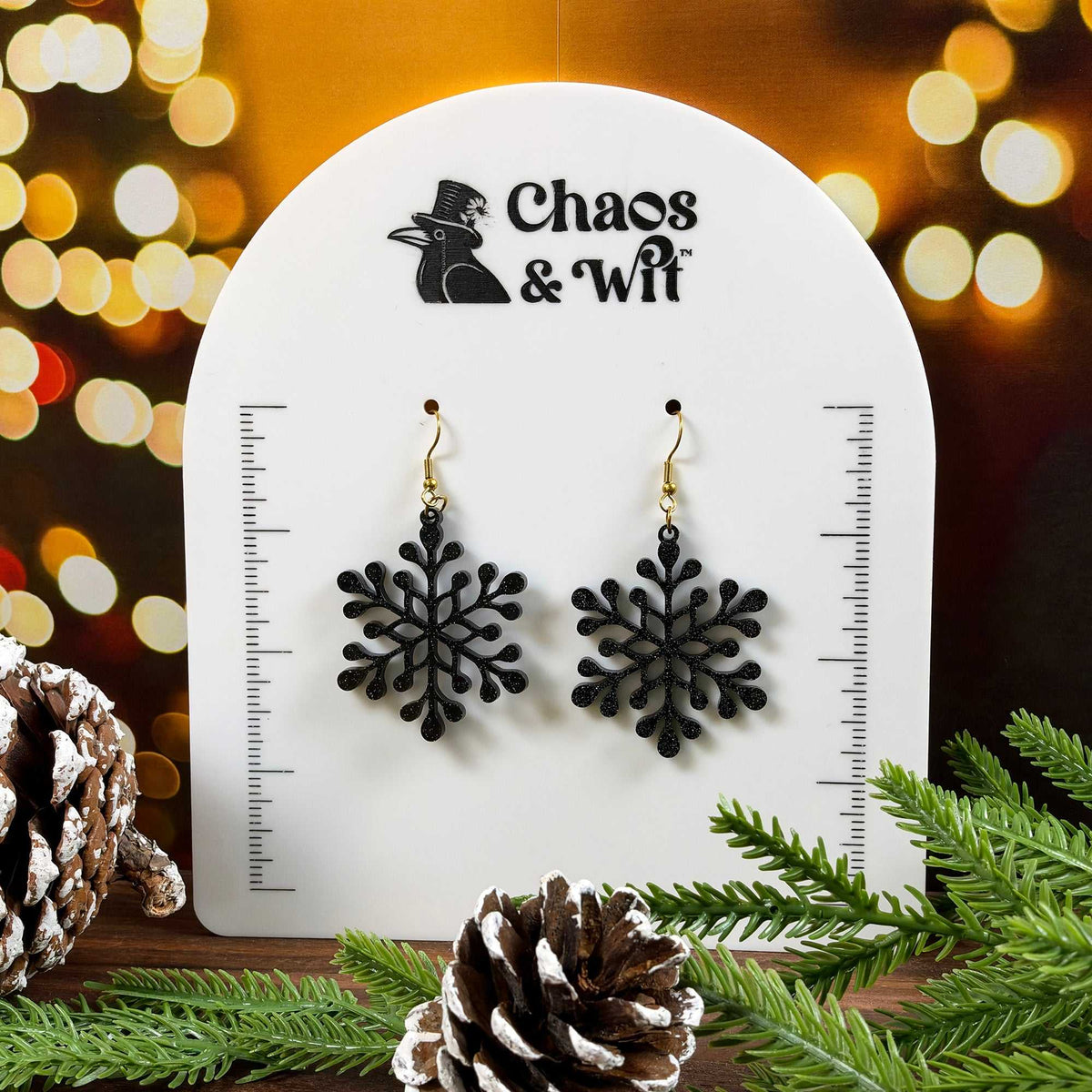 Rounded End Snowflake Earrings - Earrings - Chaos & Wit