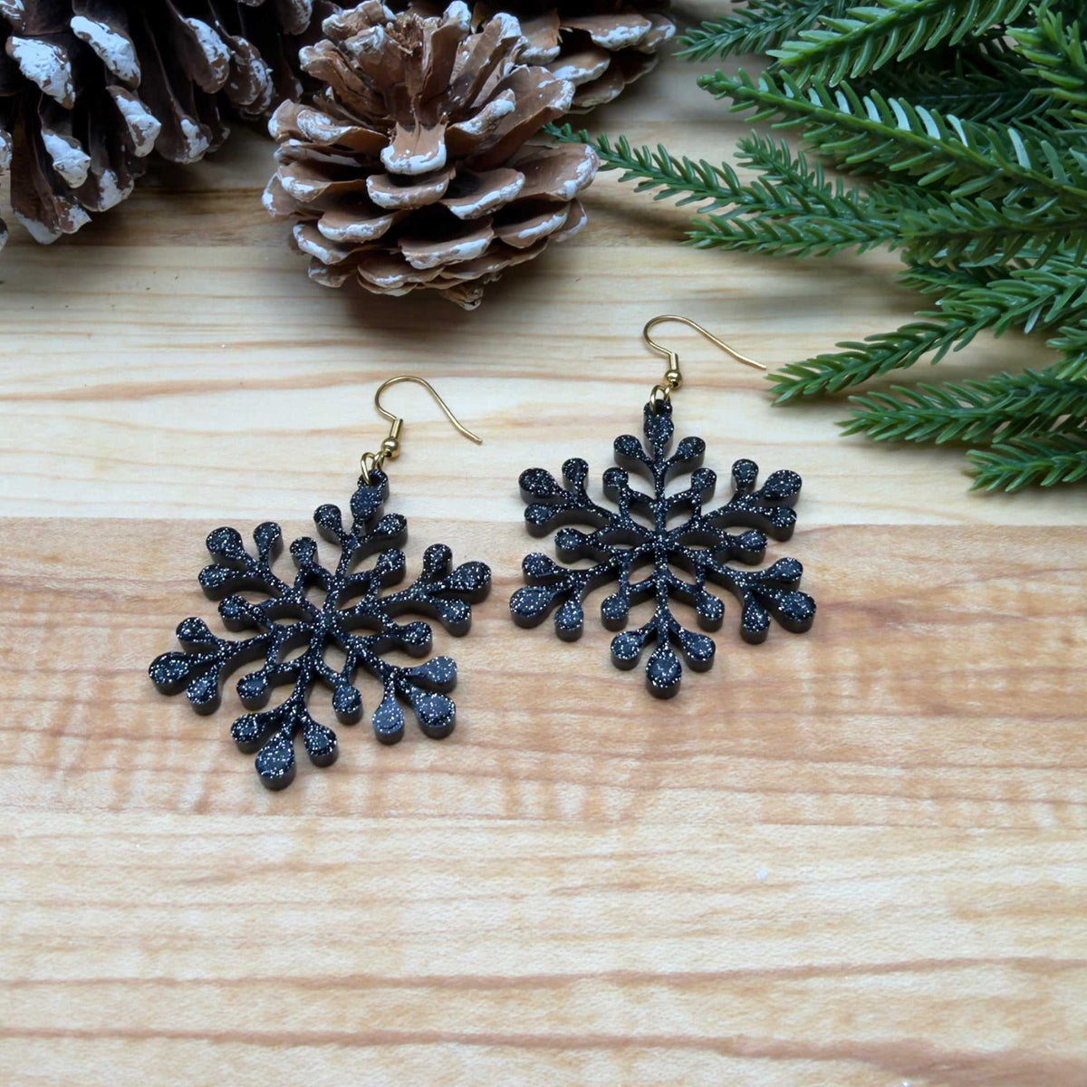 Rounded End Snowflake Earrings - Earrings - Chaos & Wit