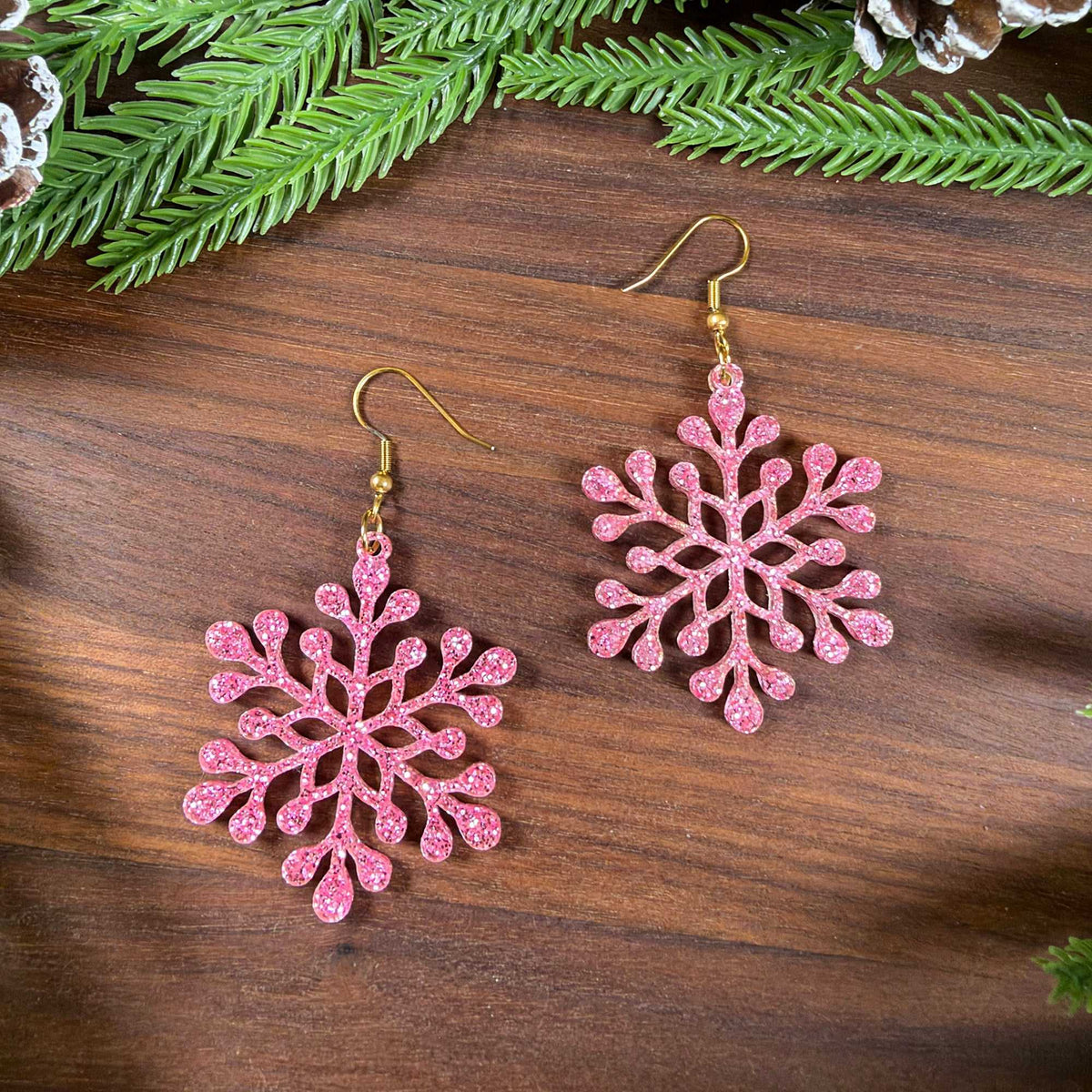 Rounded End Snowflake Earrings - Earrings - Chaos & Wit