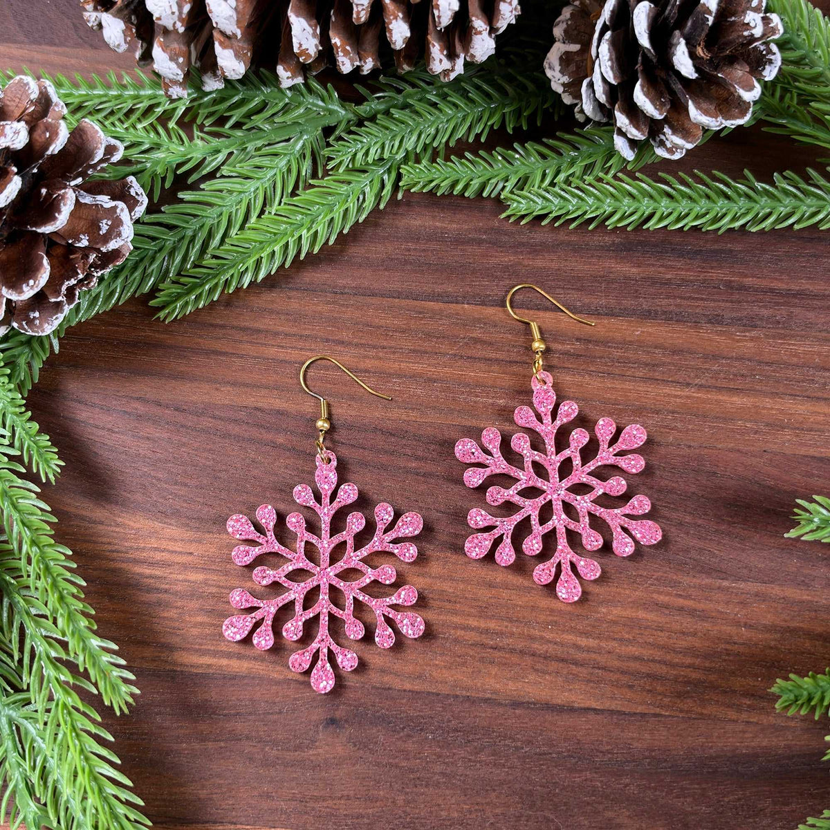 Rounded End Snowflake Earrings - Earrings - Chaos & Wit