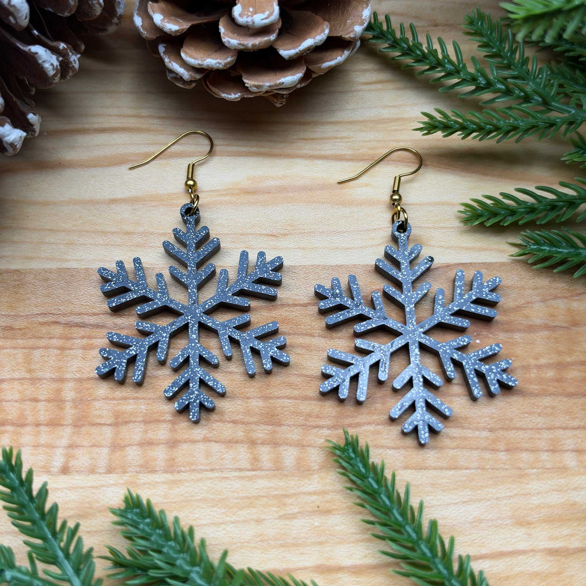 Not So Standard Issue Snowflake Earrings - Earrings - Chaos & Wit - Black