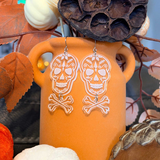 Sugar Skulls and Crossbones - Earrings - Chaos & Wit