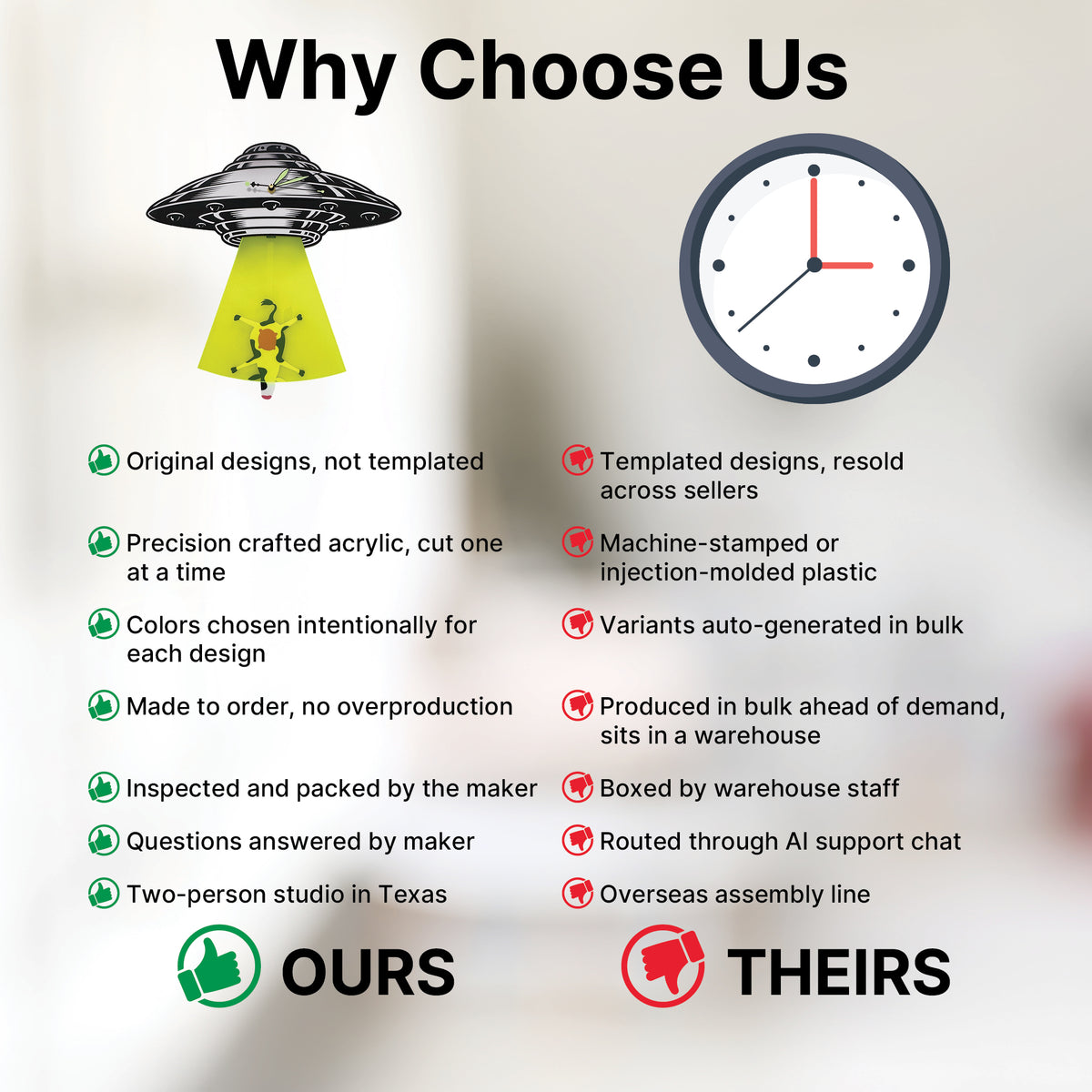 The UFO — Cow Pendulum Wall Clock - Clock - Chaos & Wit