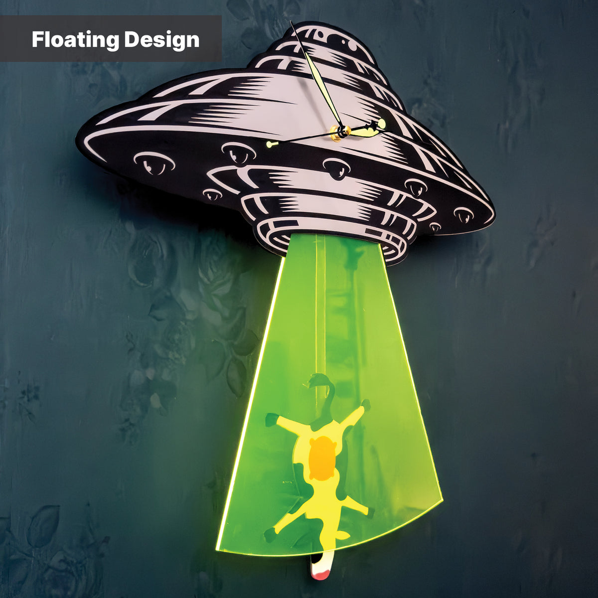 The UFO — Cow Pendulum Wall Clock - Clock - Chaos & Wit