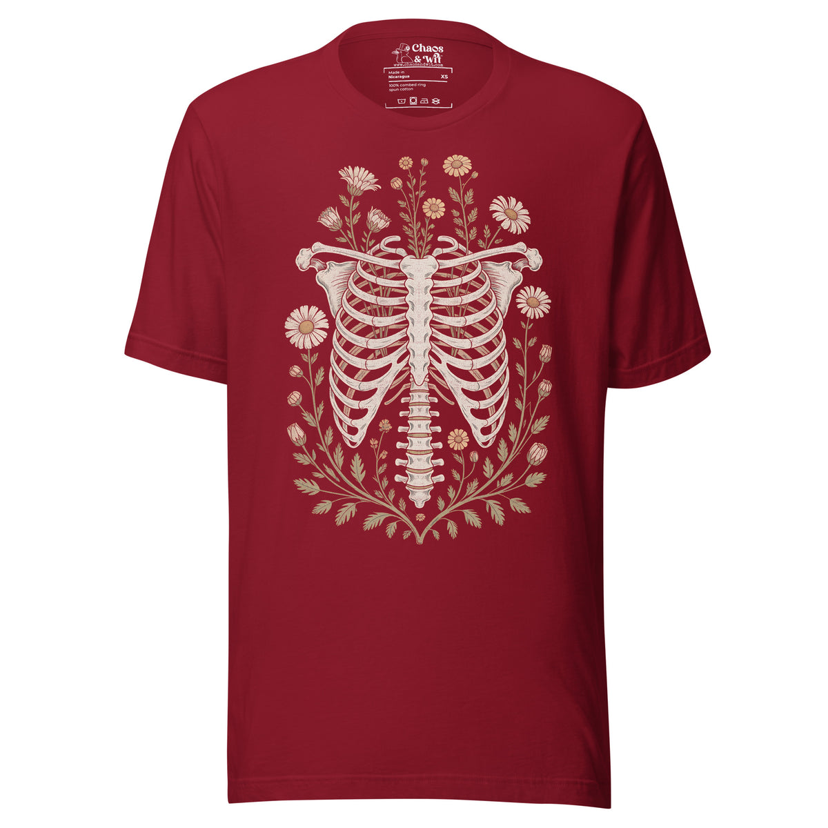 Botanical Ribcage t - shirt - Chaos & Wit