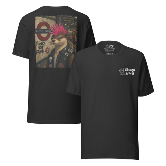 Chaos & Wit Sid the Otter Tee | Covent Garden Back Print | Logo Front - T - SHIRT - Chaos & Wit