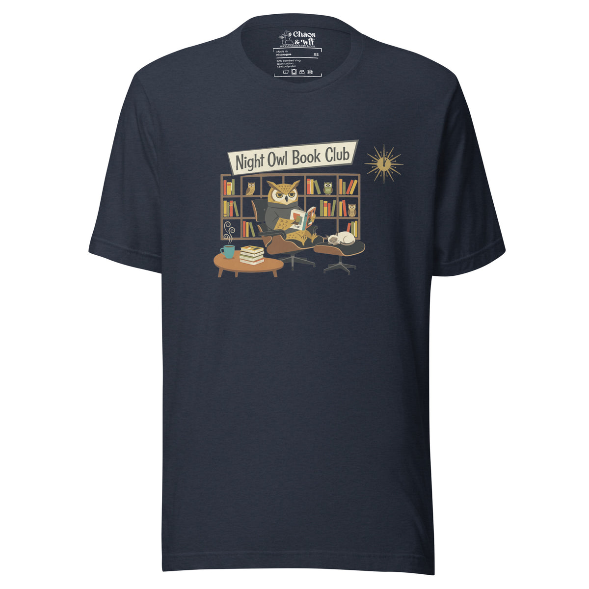 Night Owl Book Club t - shirt - Chaos & Wit